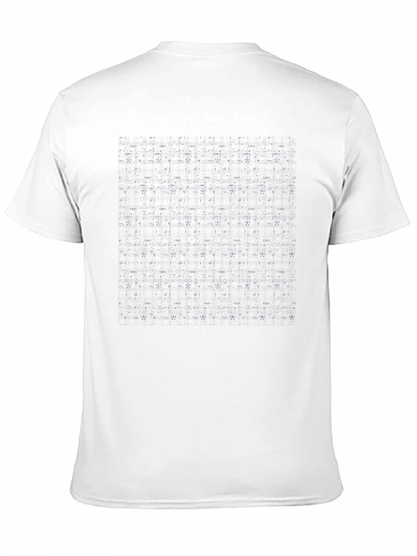 Modern Grid Pattern Black T-Shirt