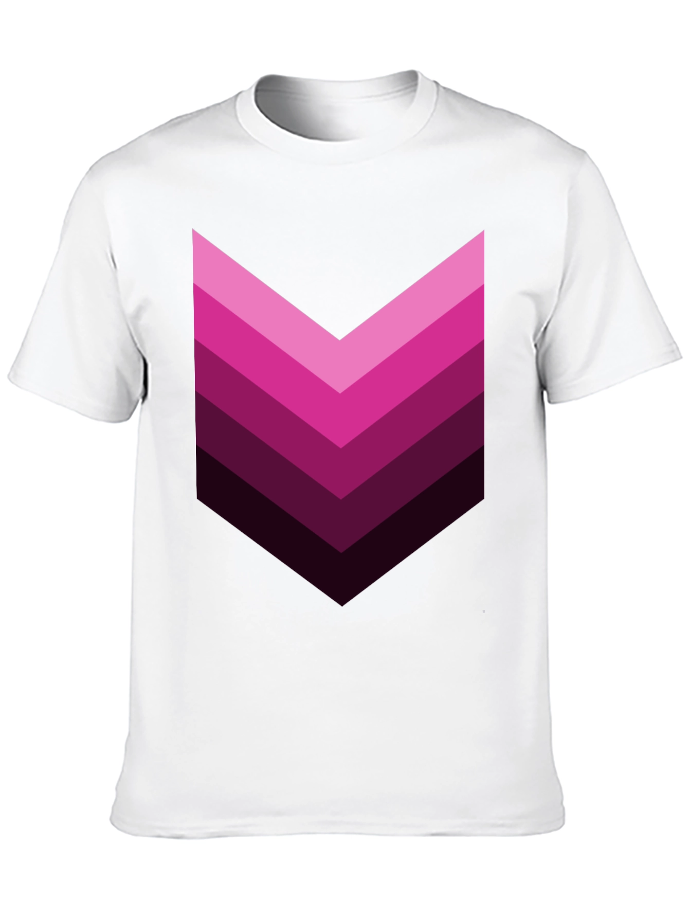 Retro Chevron Graphic Tee - Gradient Pink