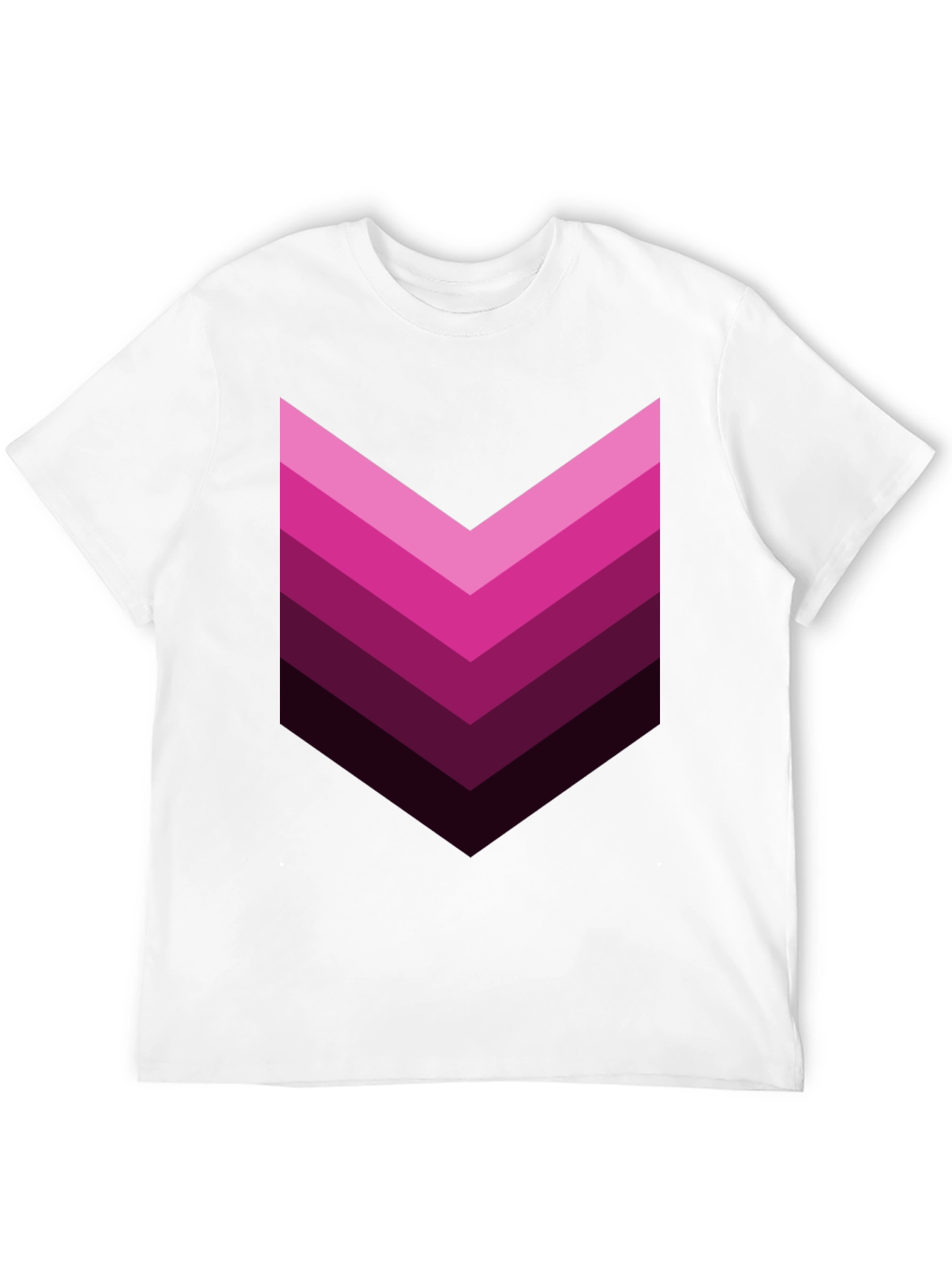 Retro Chevron Graphic Tee - Gradient Pink