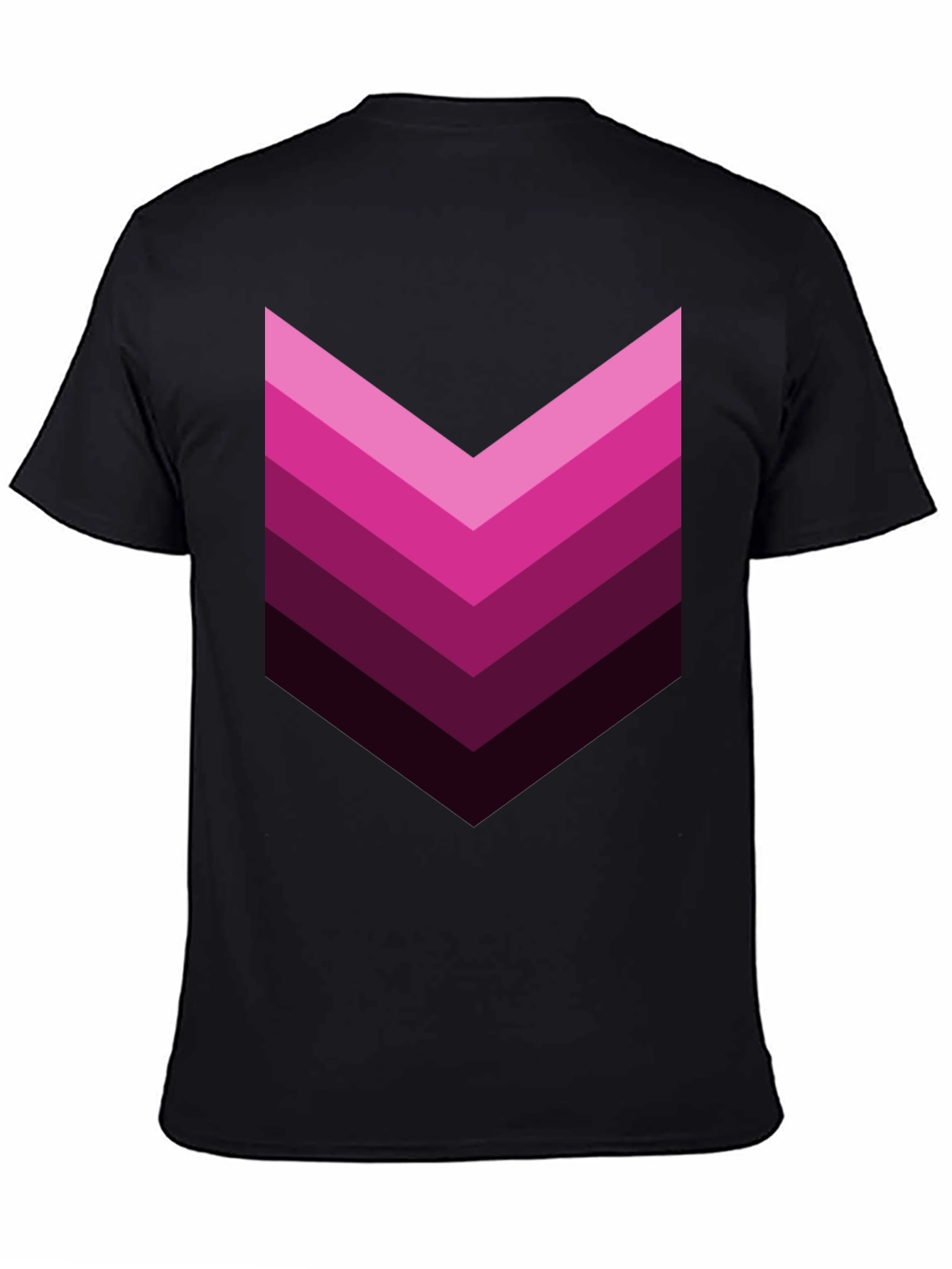Retro Chevron Graphic Tee - Gradient Pink