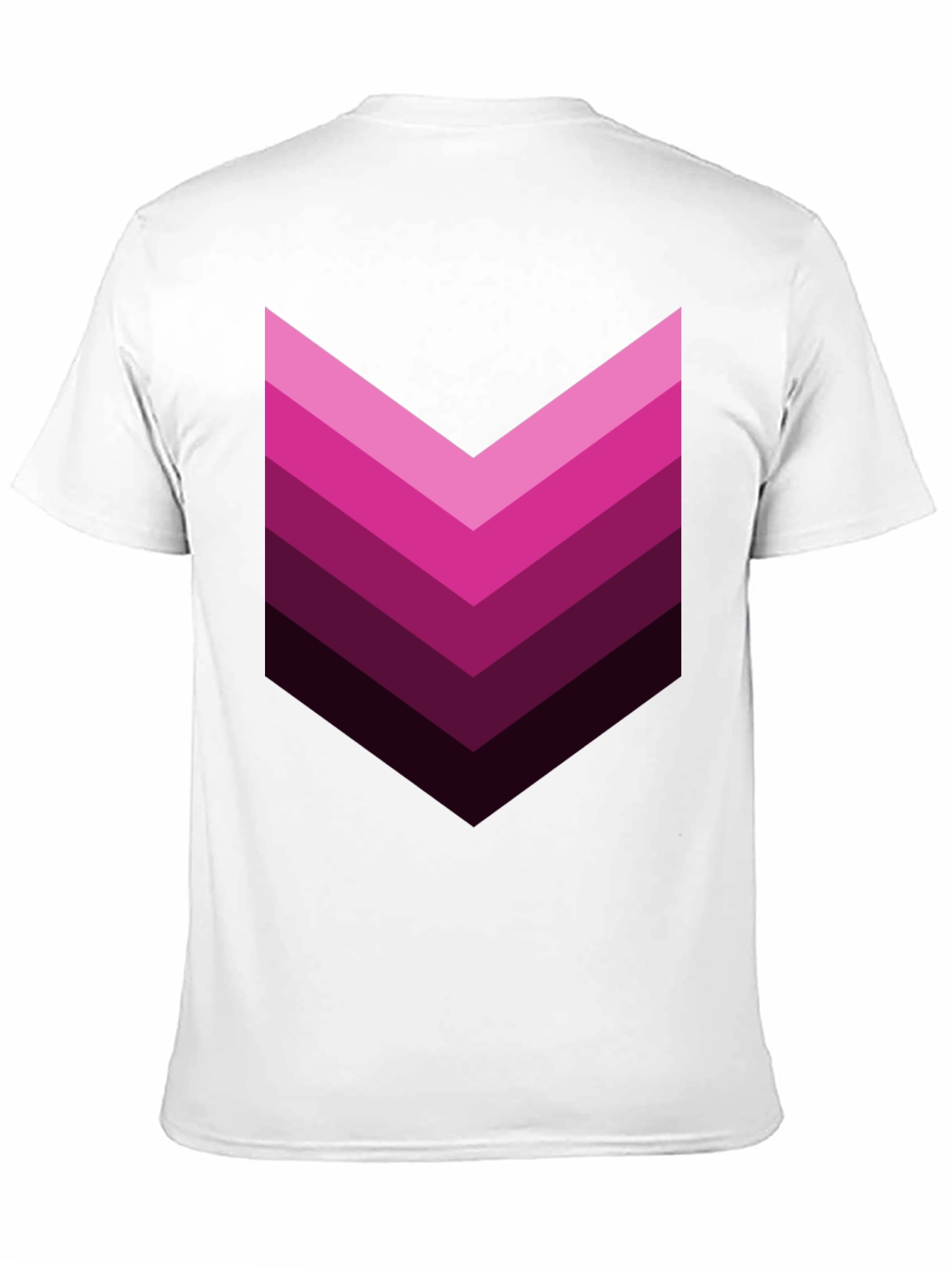 Retro Chevron Graphic Tee - Gradient Pink