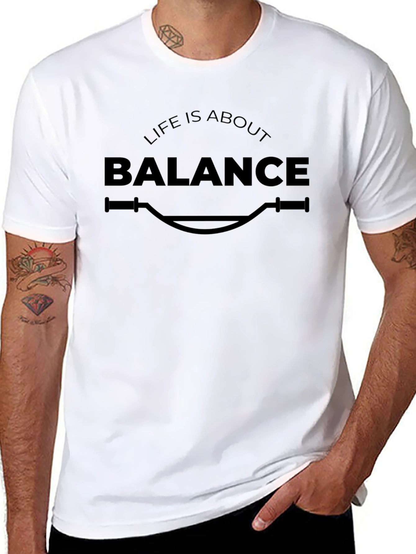 Life is About Balance T-Shirt - Black Graphic Tee