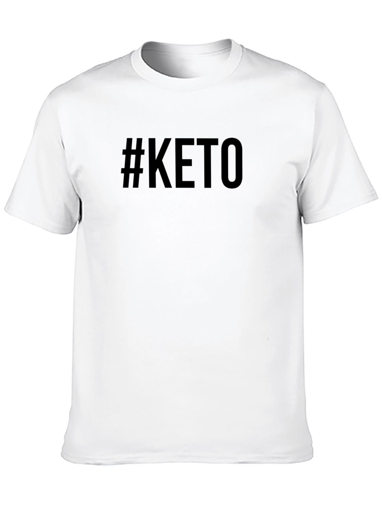 #KETO Black Crew Neck Short Sleeve T-Shirt