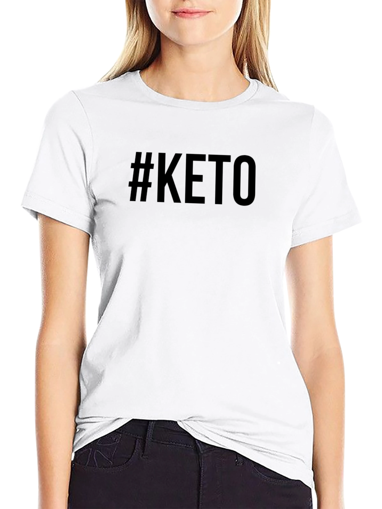 #KETO Black Crew Neck Short Sleeve T-Shirt