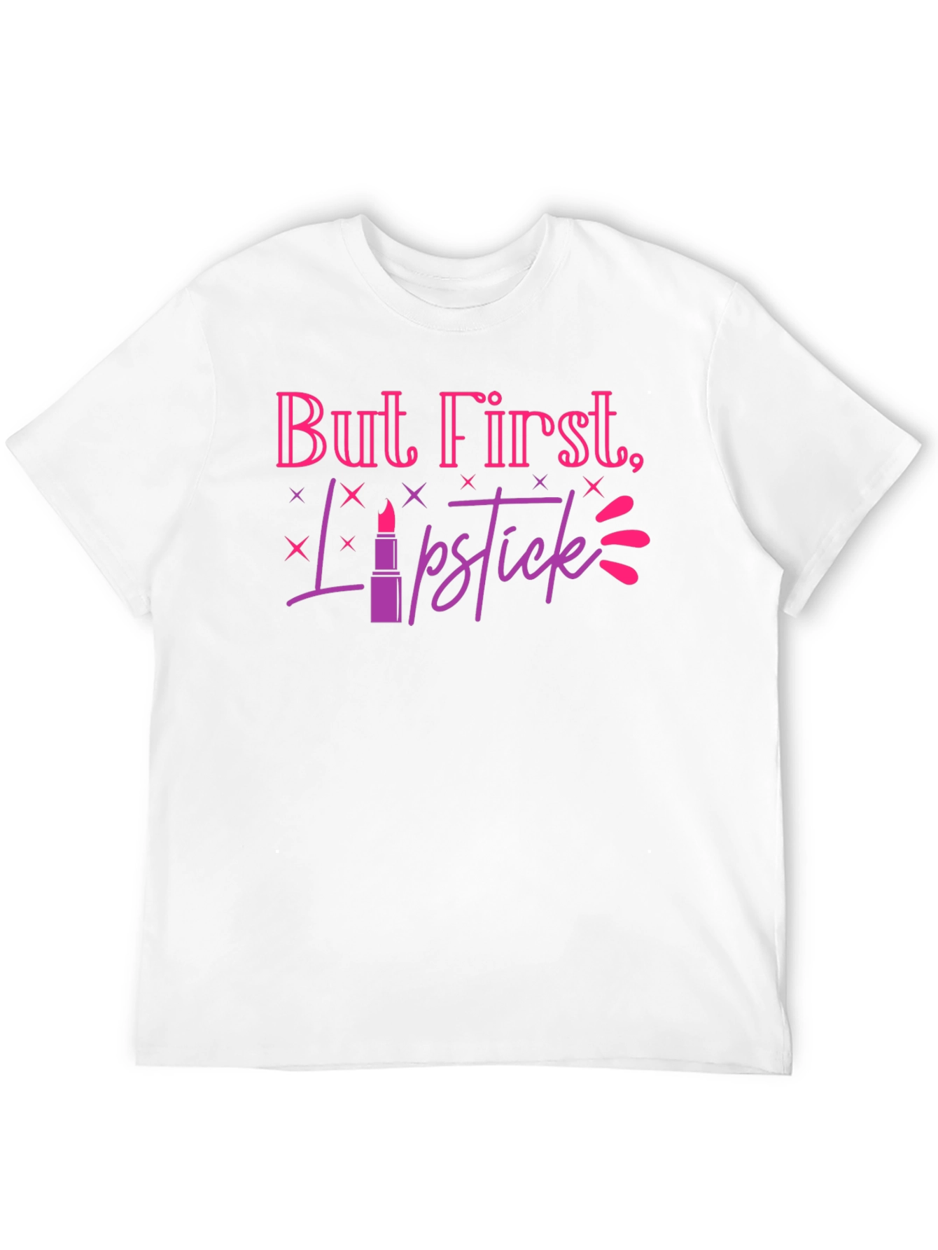 But First Lipstick T-Shirt - Stylish Graphic Tee