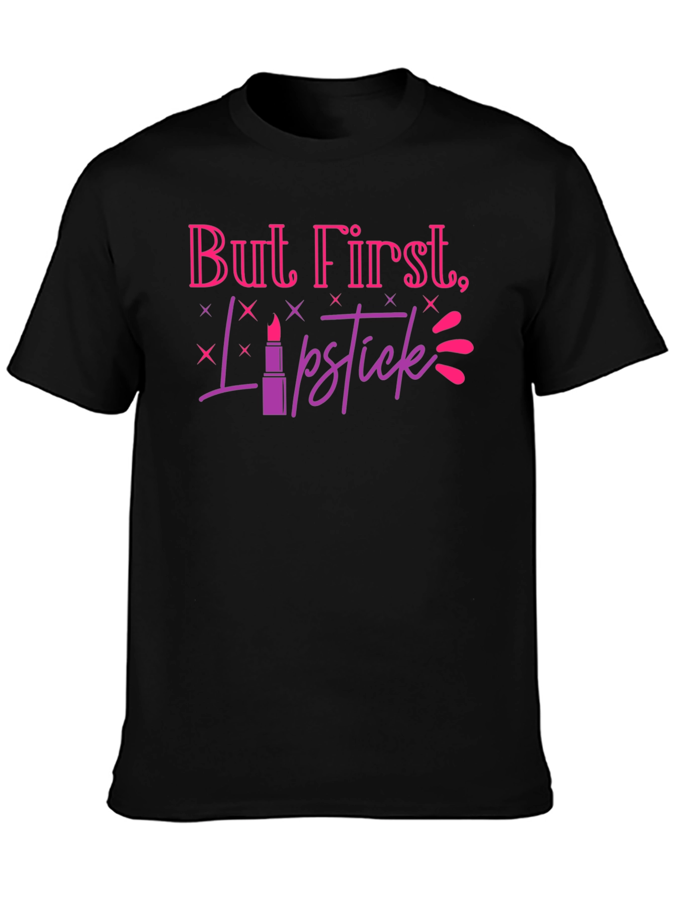 But First Lipstick T-Shirt - Stylish Graphic Tee