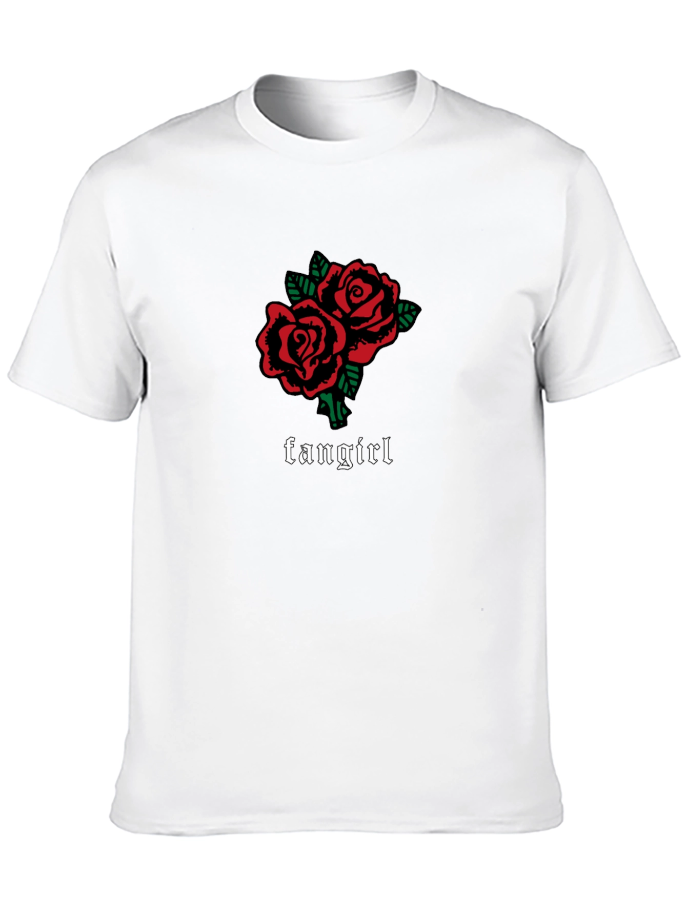 Fangirl Roses Graphic Tee - Black Unisex T-Shirt