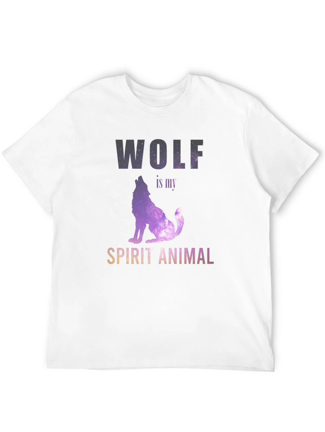 Wolf Spirit Animal T-Shirt - Galaxy Design