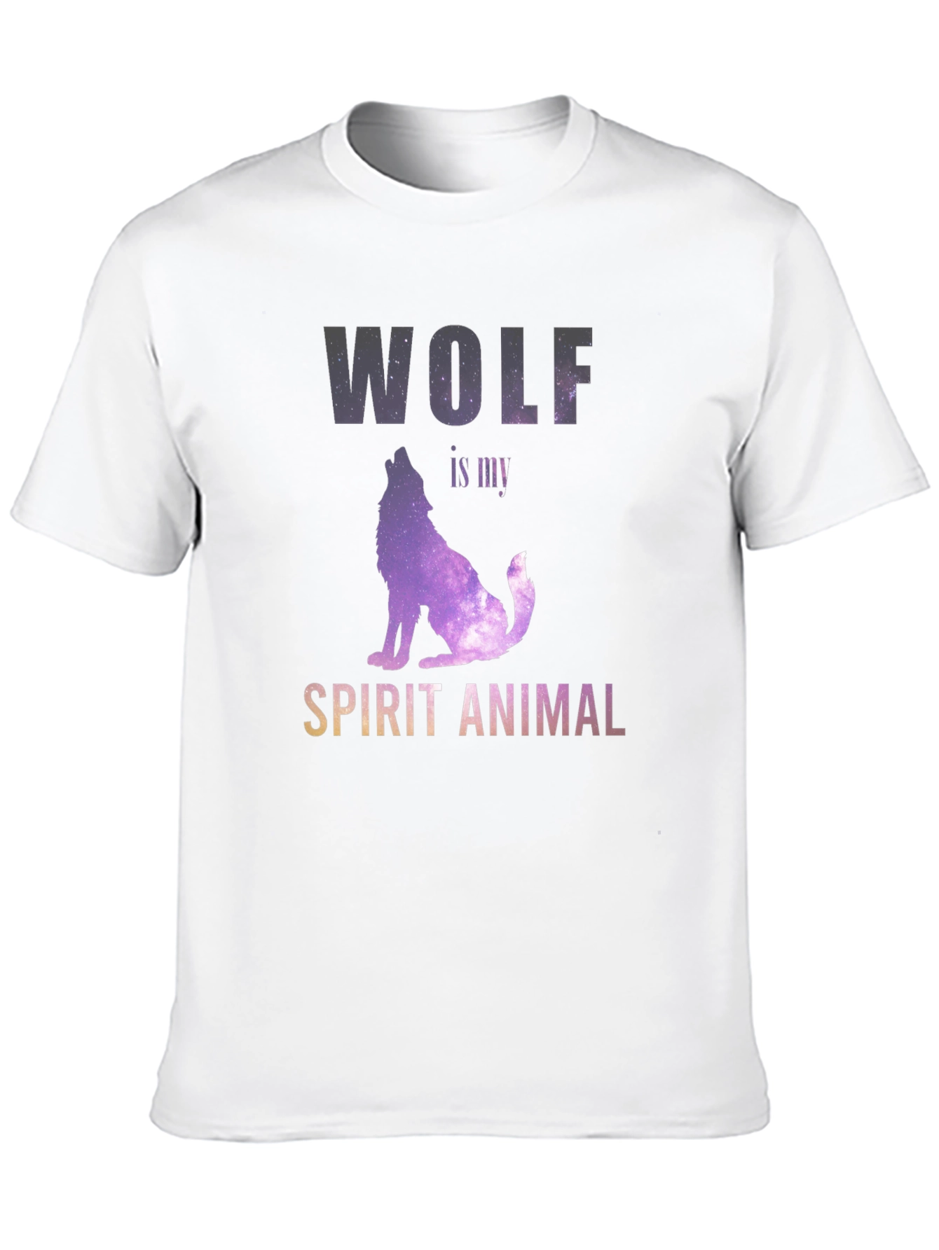 Wolf Spirit Animal T-Shirt - Galaxy Design