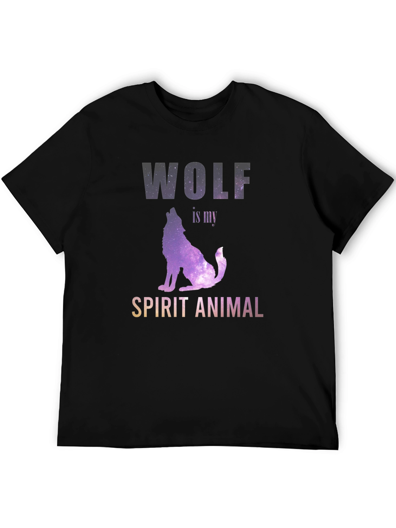 Wolf Spirit Animal T-Shirt - Galaxy Design