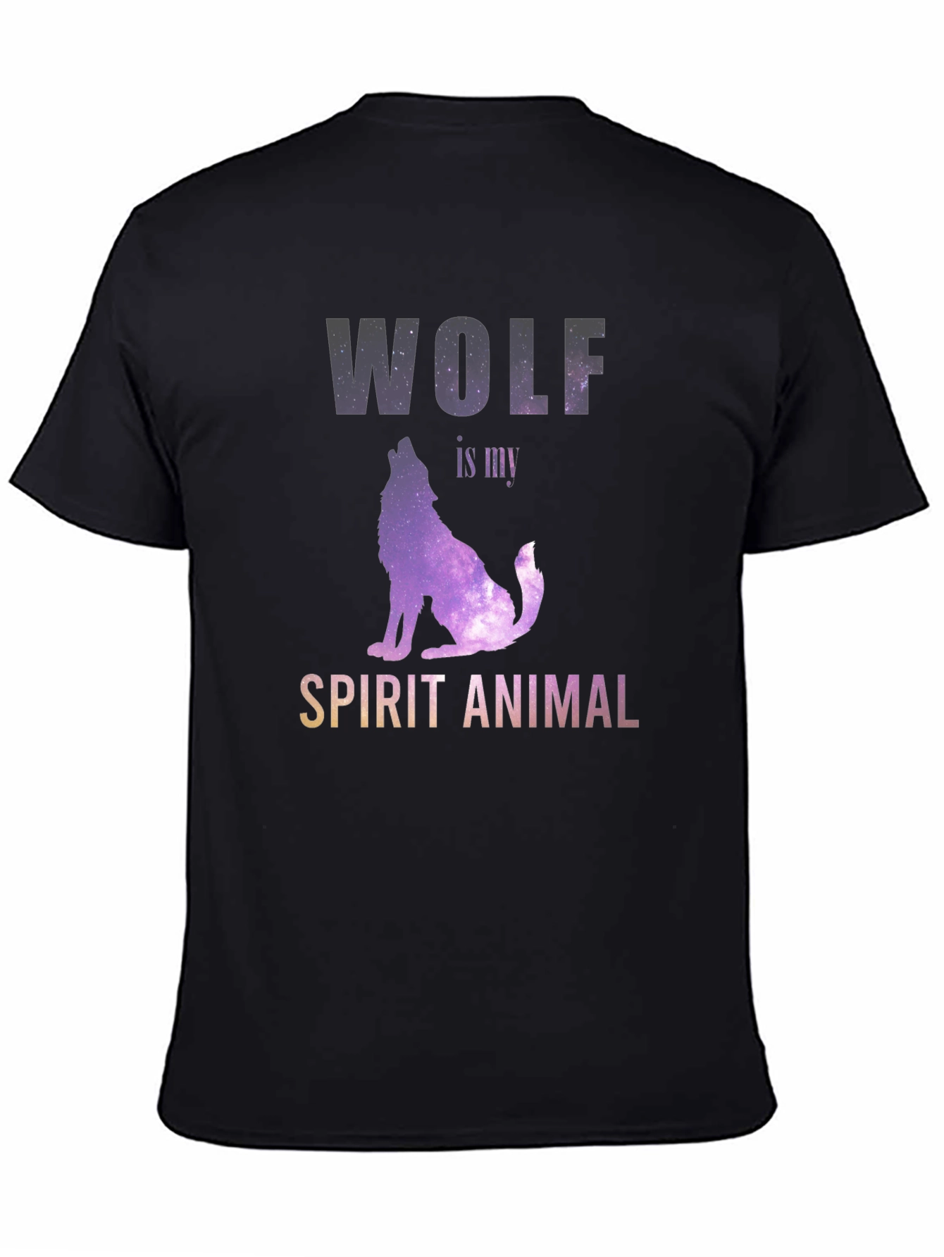 Wolf Spirit Animal T-Shirt - Galaxy Design