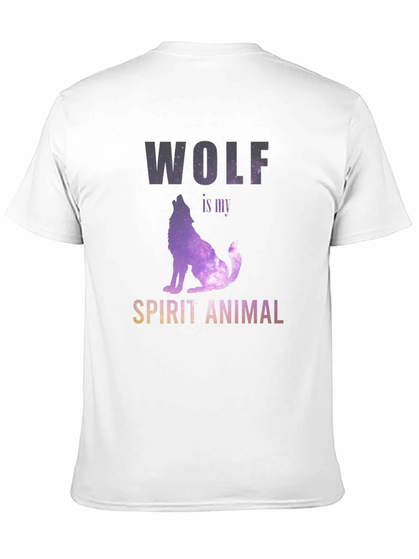Wolf Spirit Animal T-Shirt - Galaxy Design