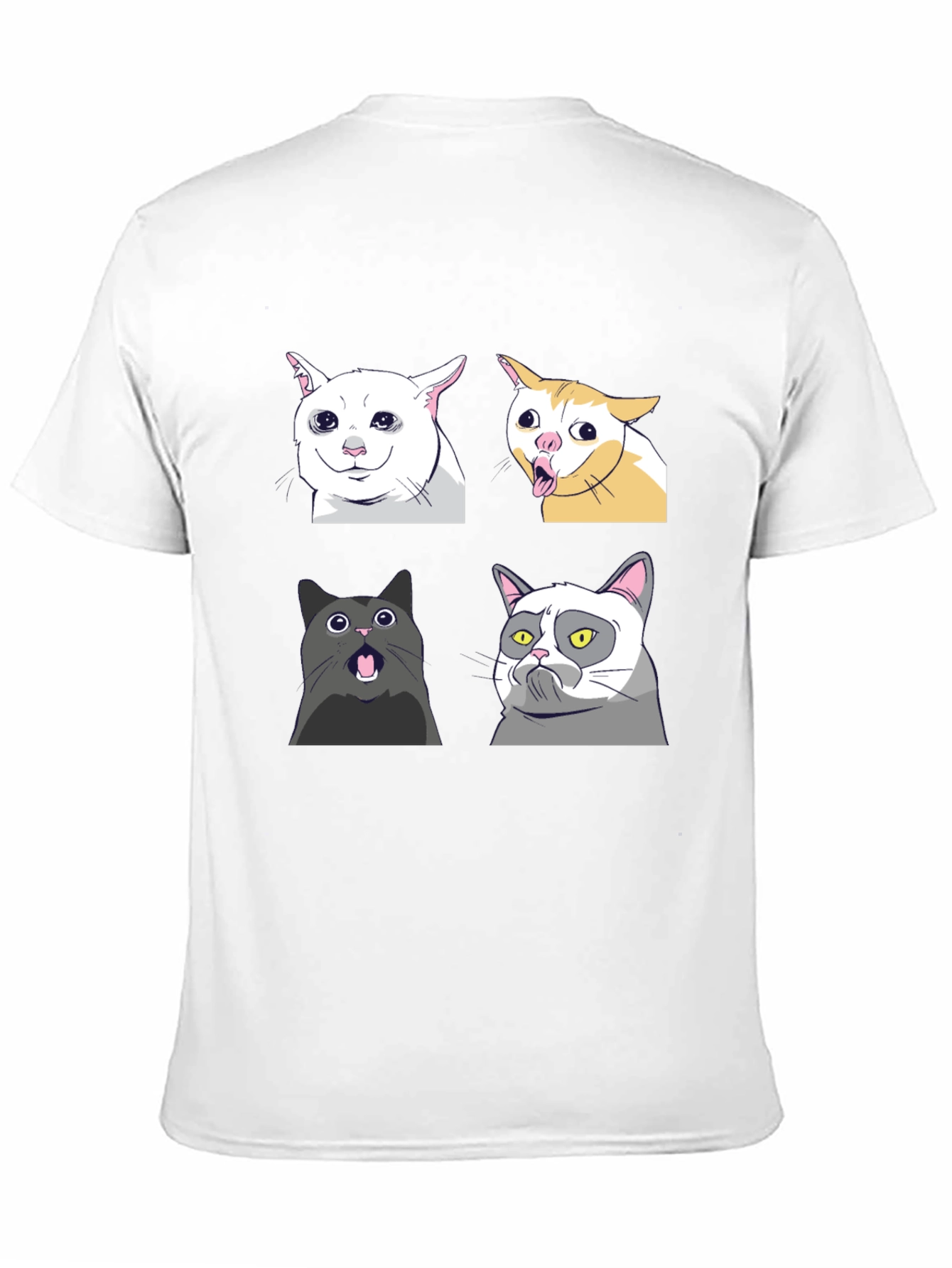 Meme Cats Black T-Shirt - Funny Graphic Tee