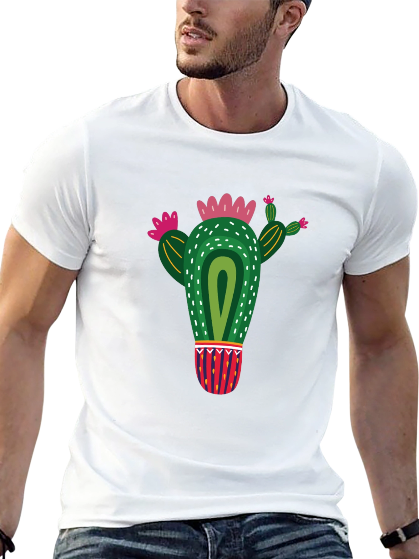 Cactus Graphic Black T-Shirt