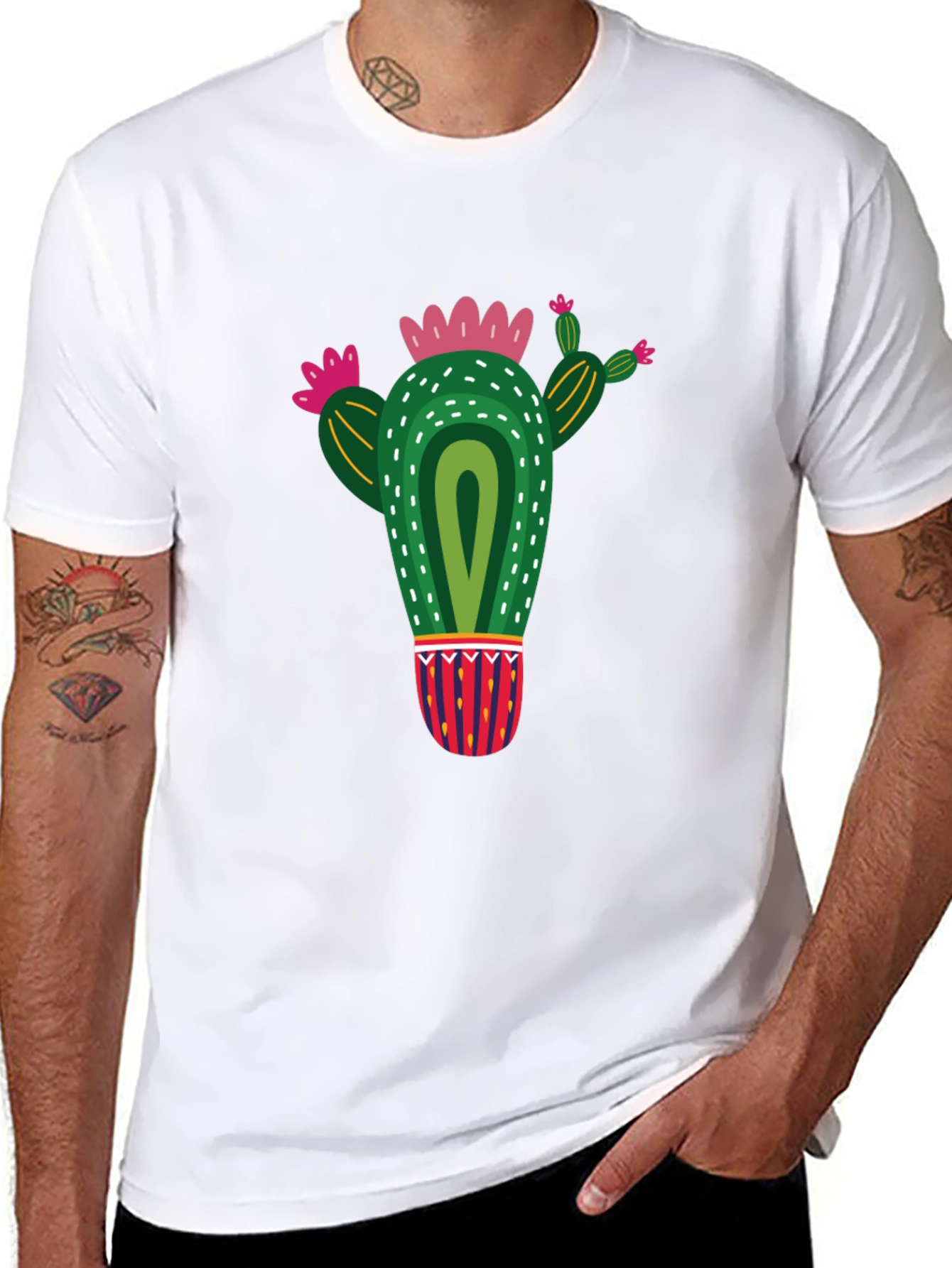 Cactus Graphic Black T-Shirt