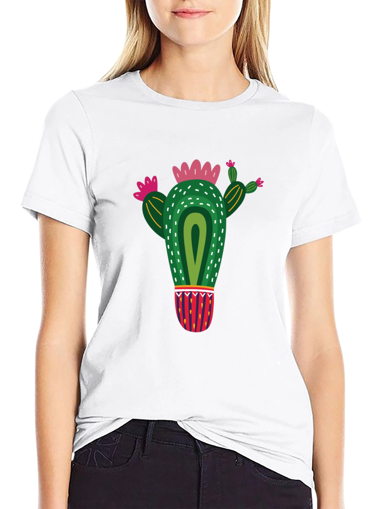 Cactus Graphic Black T-Shirt