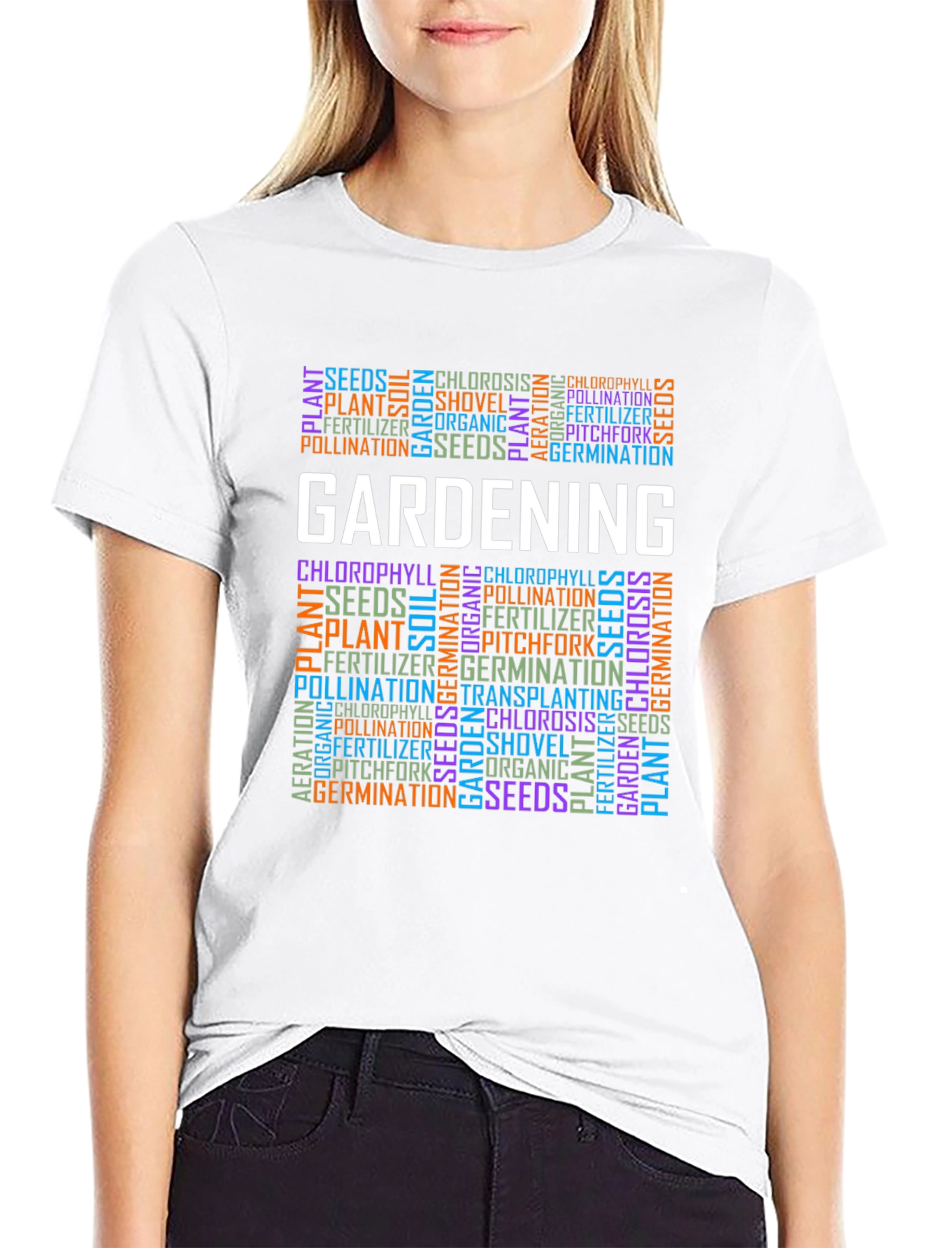 Gardening Word Art T-Shirt