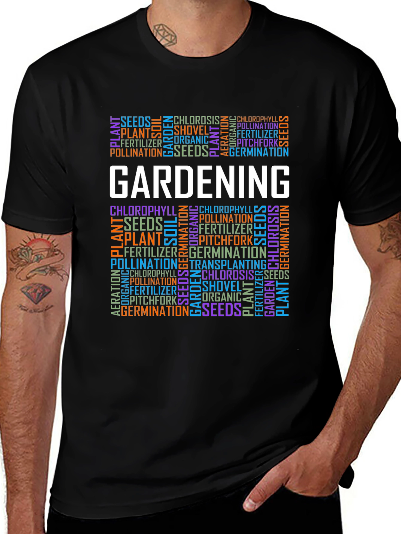Gardening Word Art T-Shirt