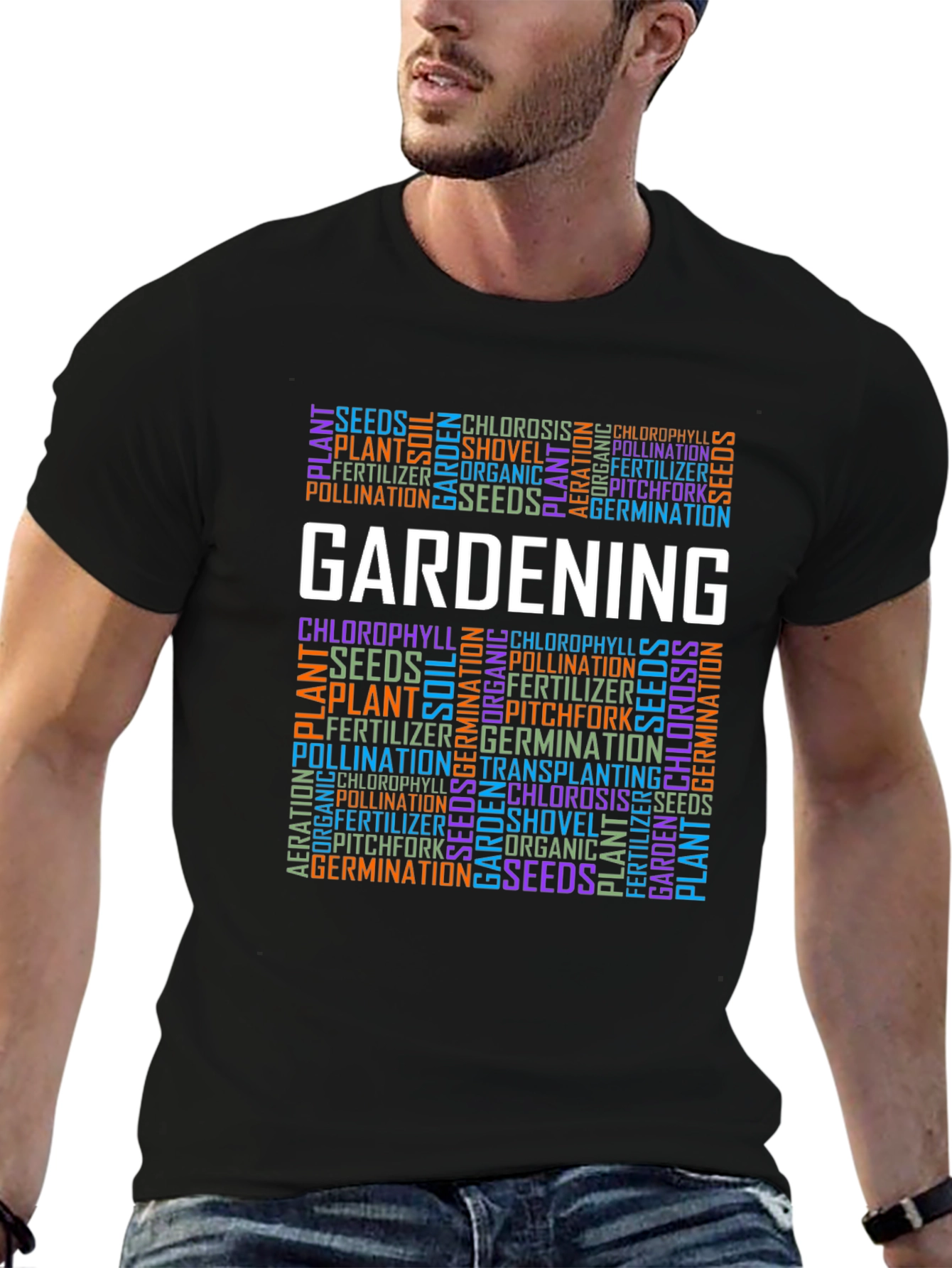 Gardening Word Art T-Shirt