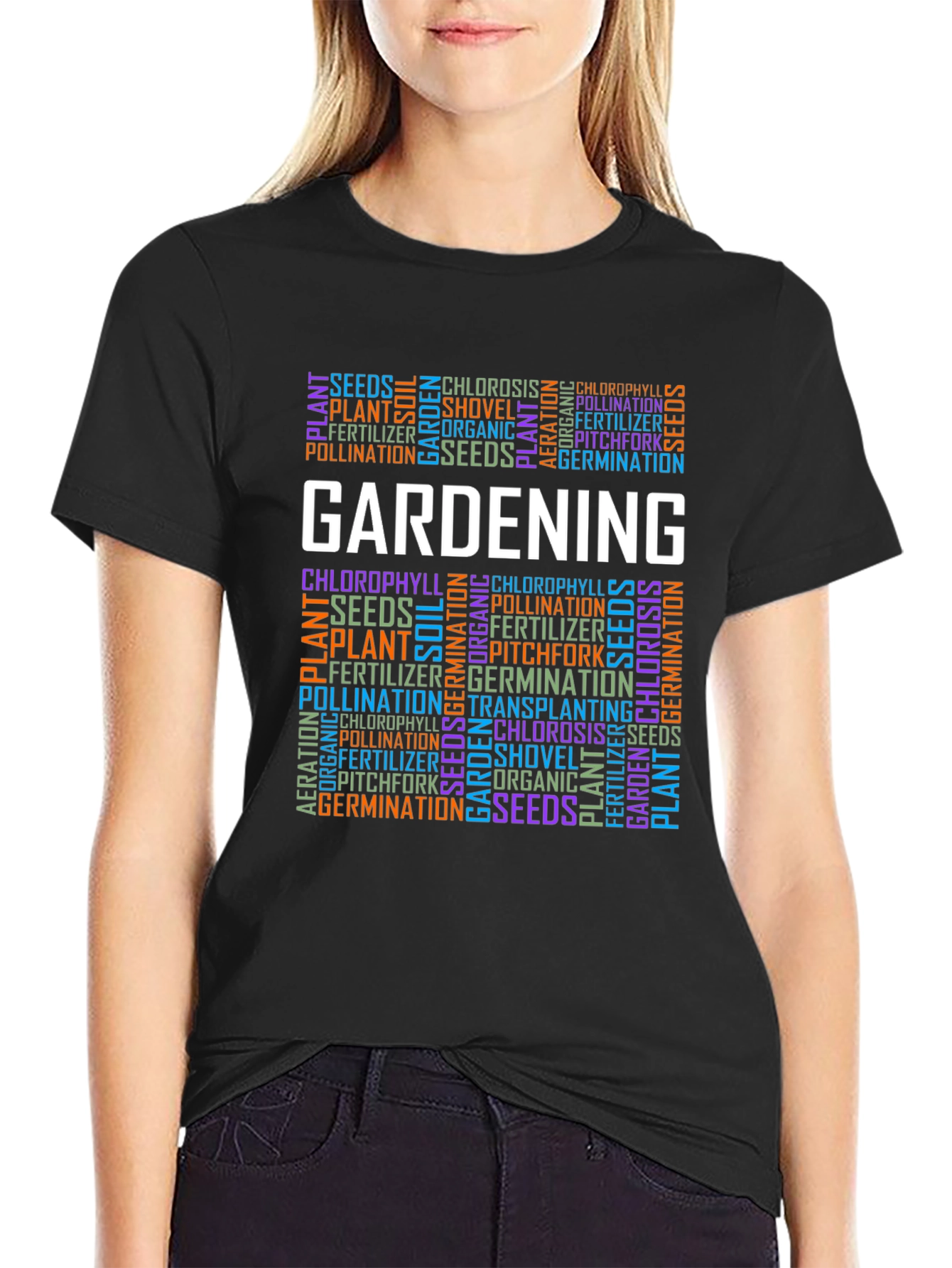 Gardening Word Art T-Shirt