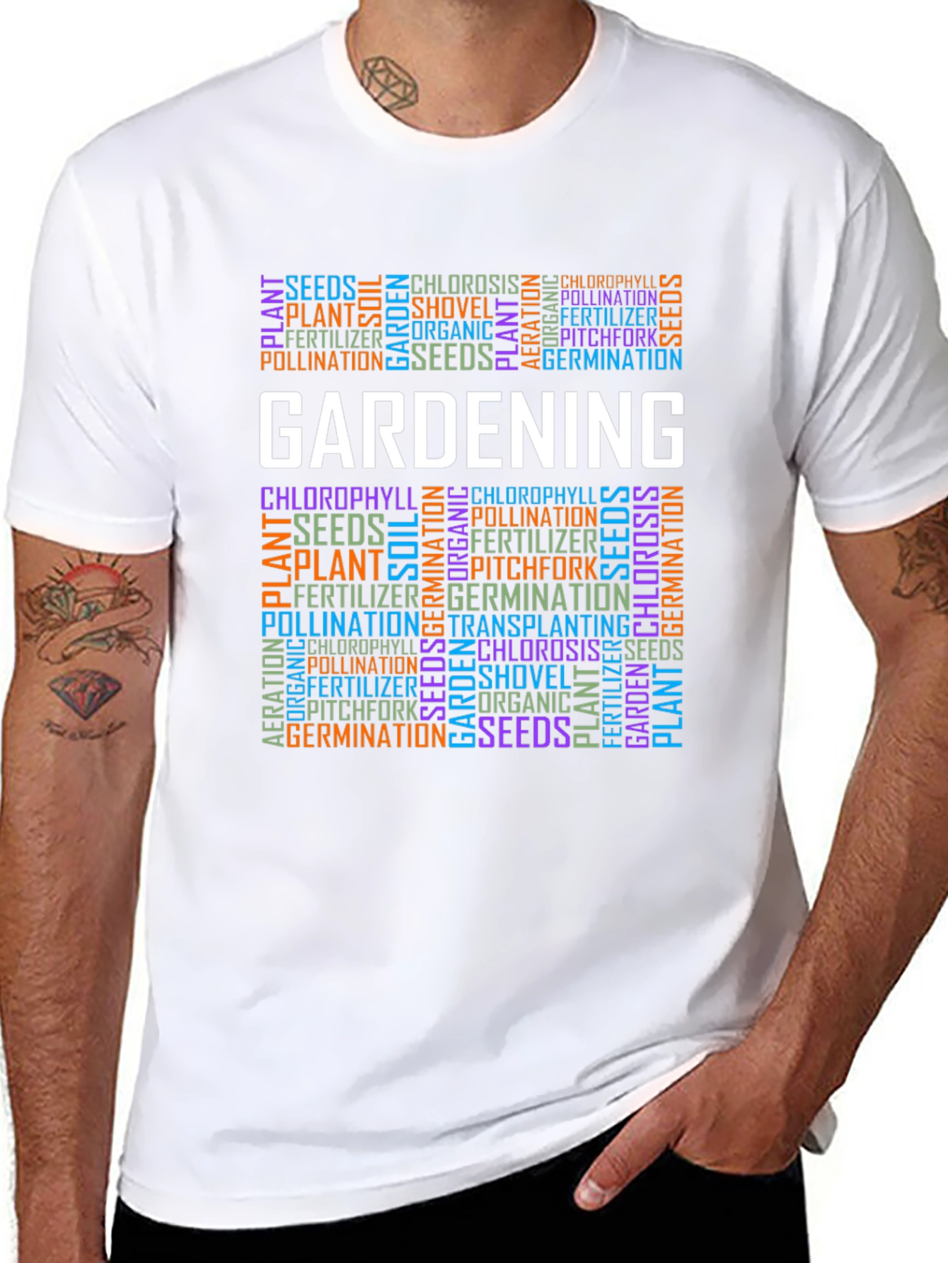 Gardening Word Art T-Shirt