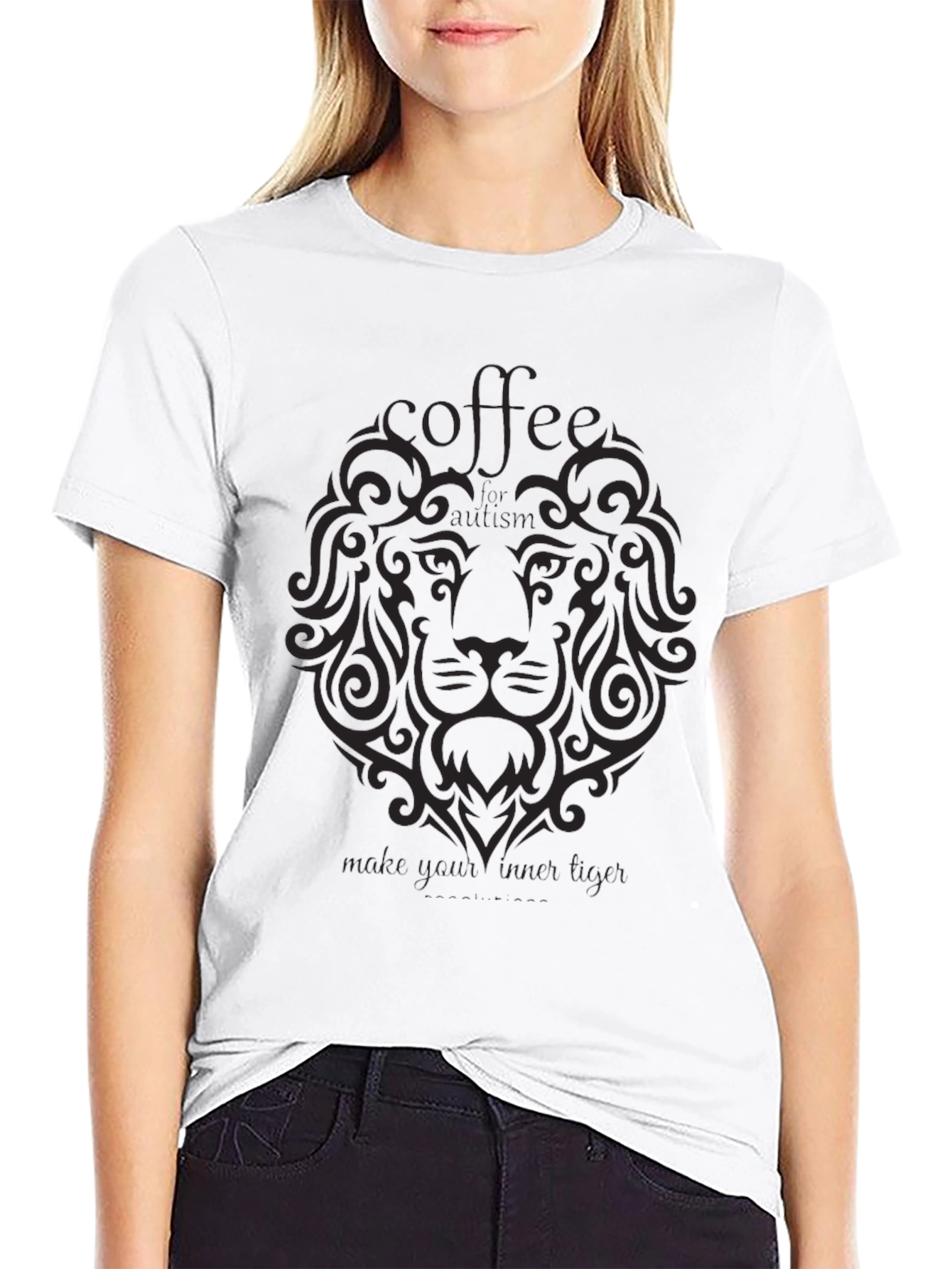 Coffee Lion Graphic Tee - Black