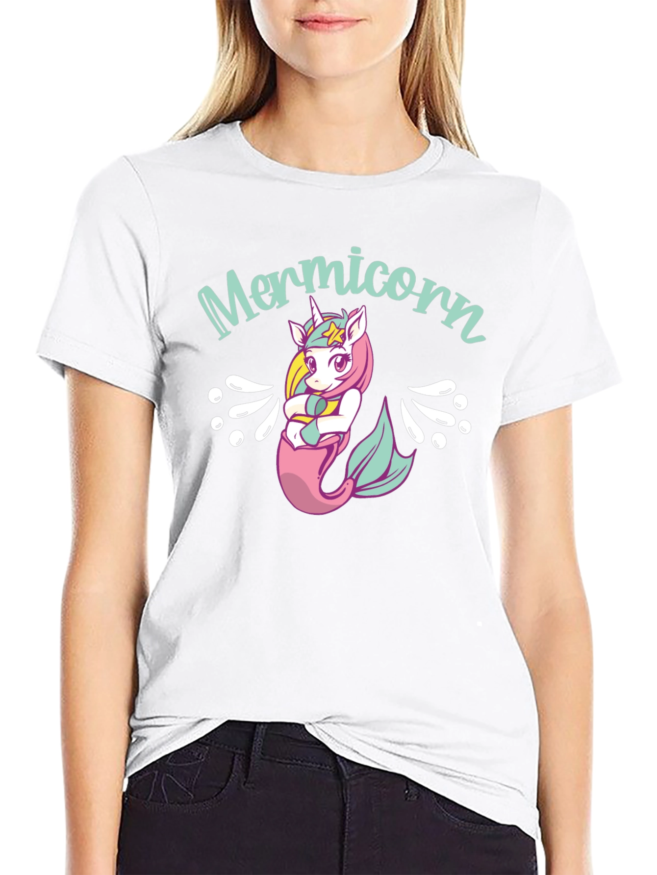 Mermicorn Black T-Shirt