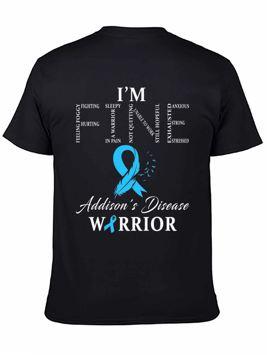 Addisons Disease Warrior T-Shirt - Teal Ribbon Awareness