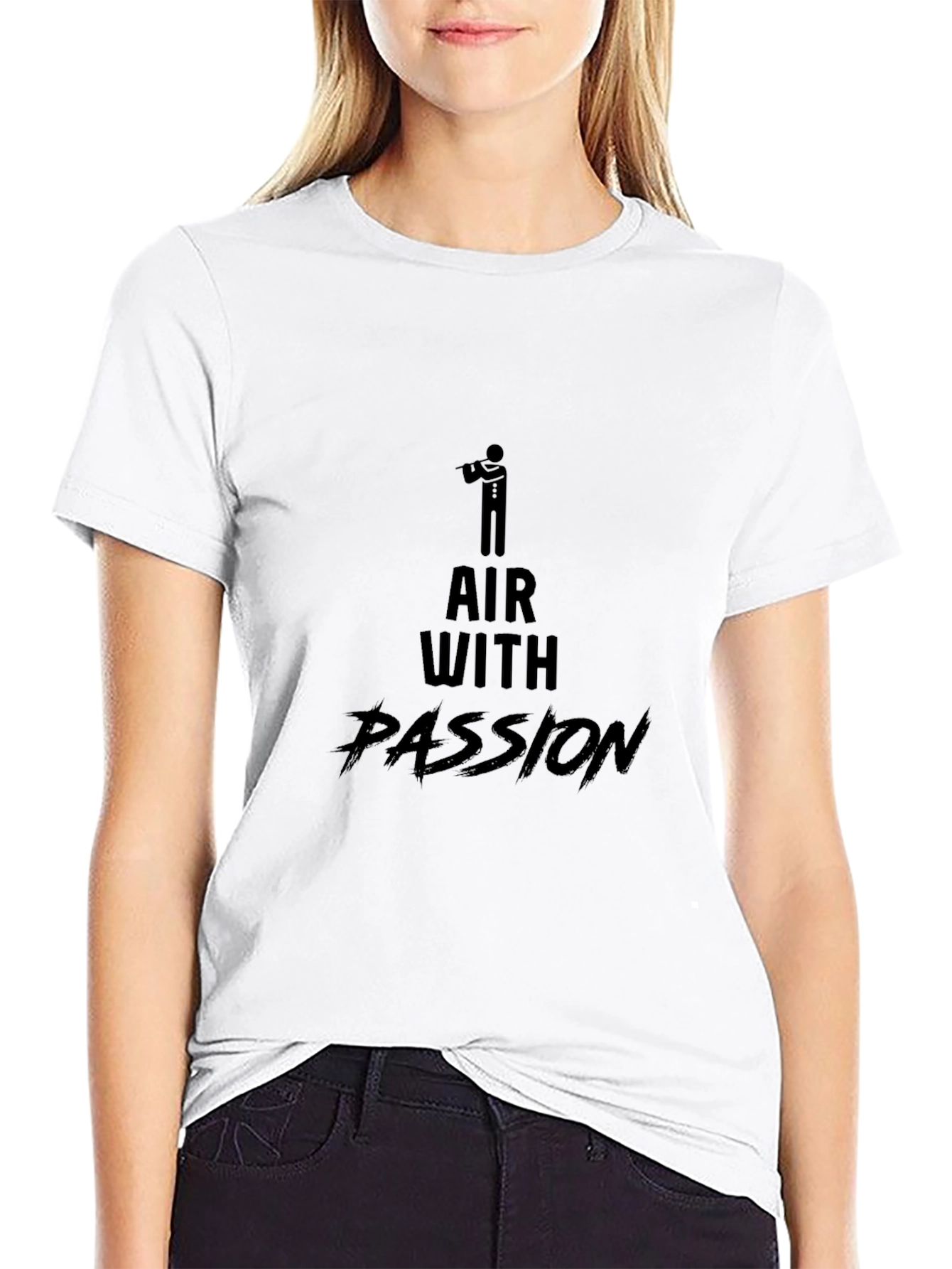 Air With Passion Black T-Shirt