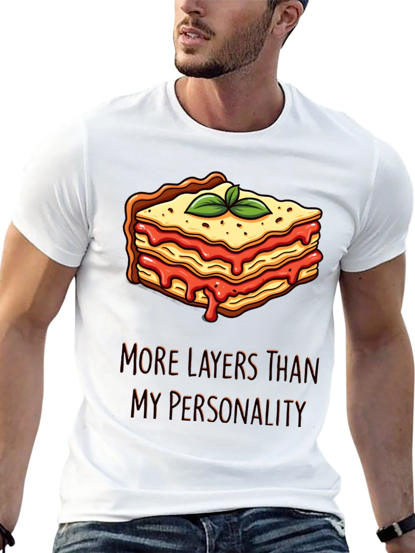 Lasagna Layers T-Shirt Funny Foodie Tee