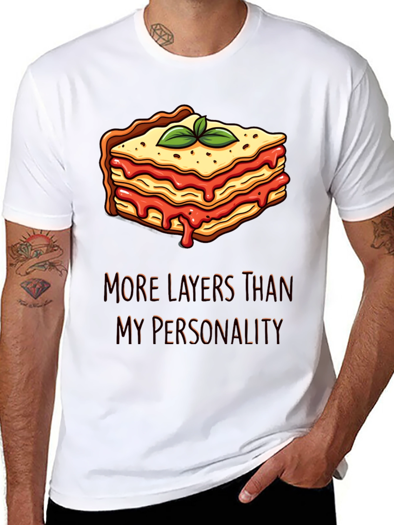 Lasagna Layers T-Shirt Funny Foodie Tee