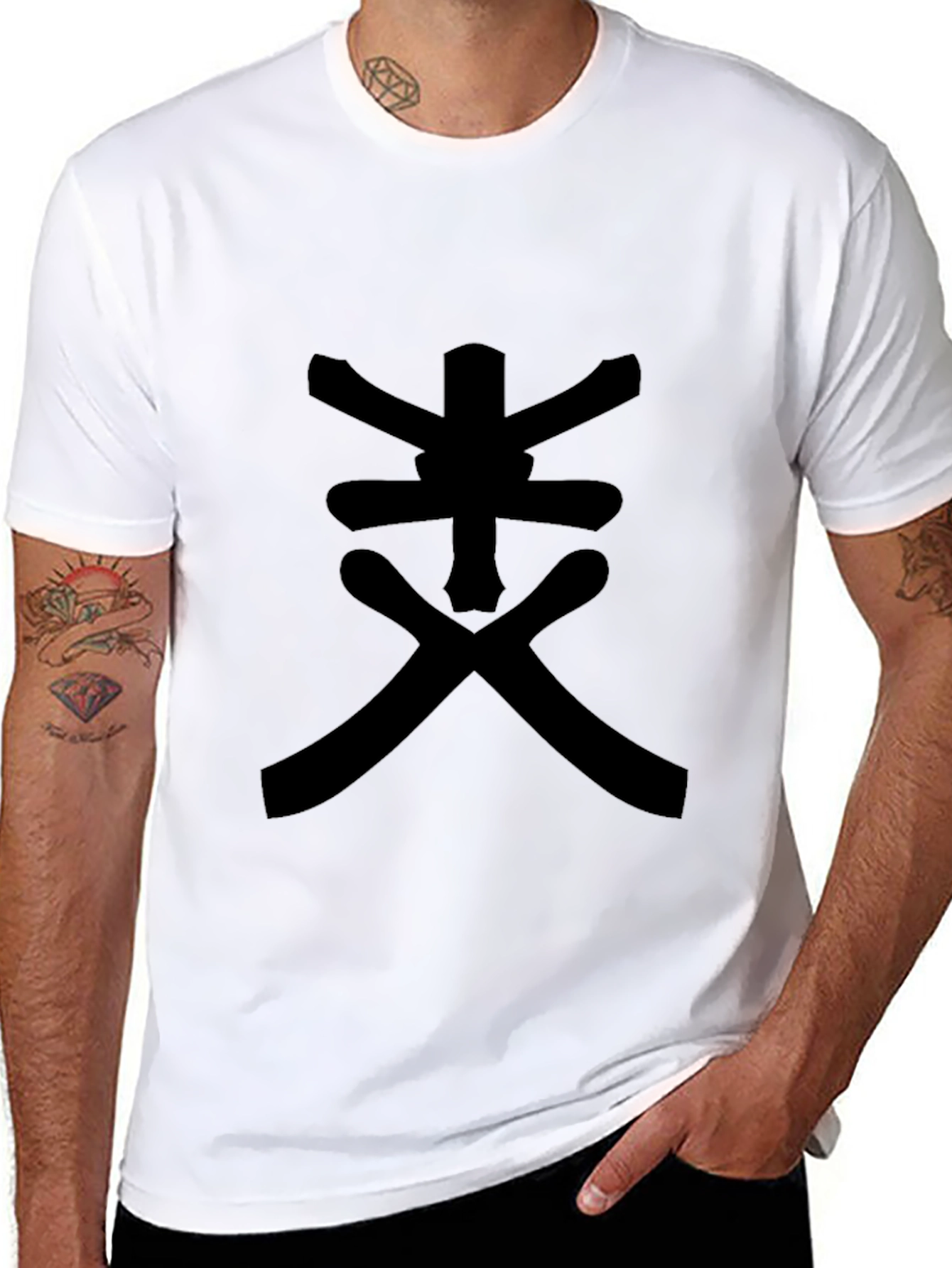 Symbol Graphic Tee - Black Casual T-Shirt