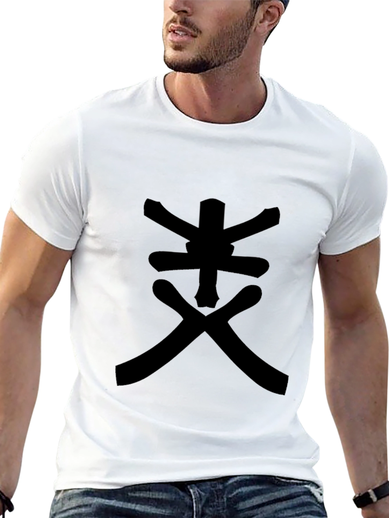Symbol Graphic Tee - Black Casual T-Shirt