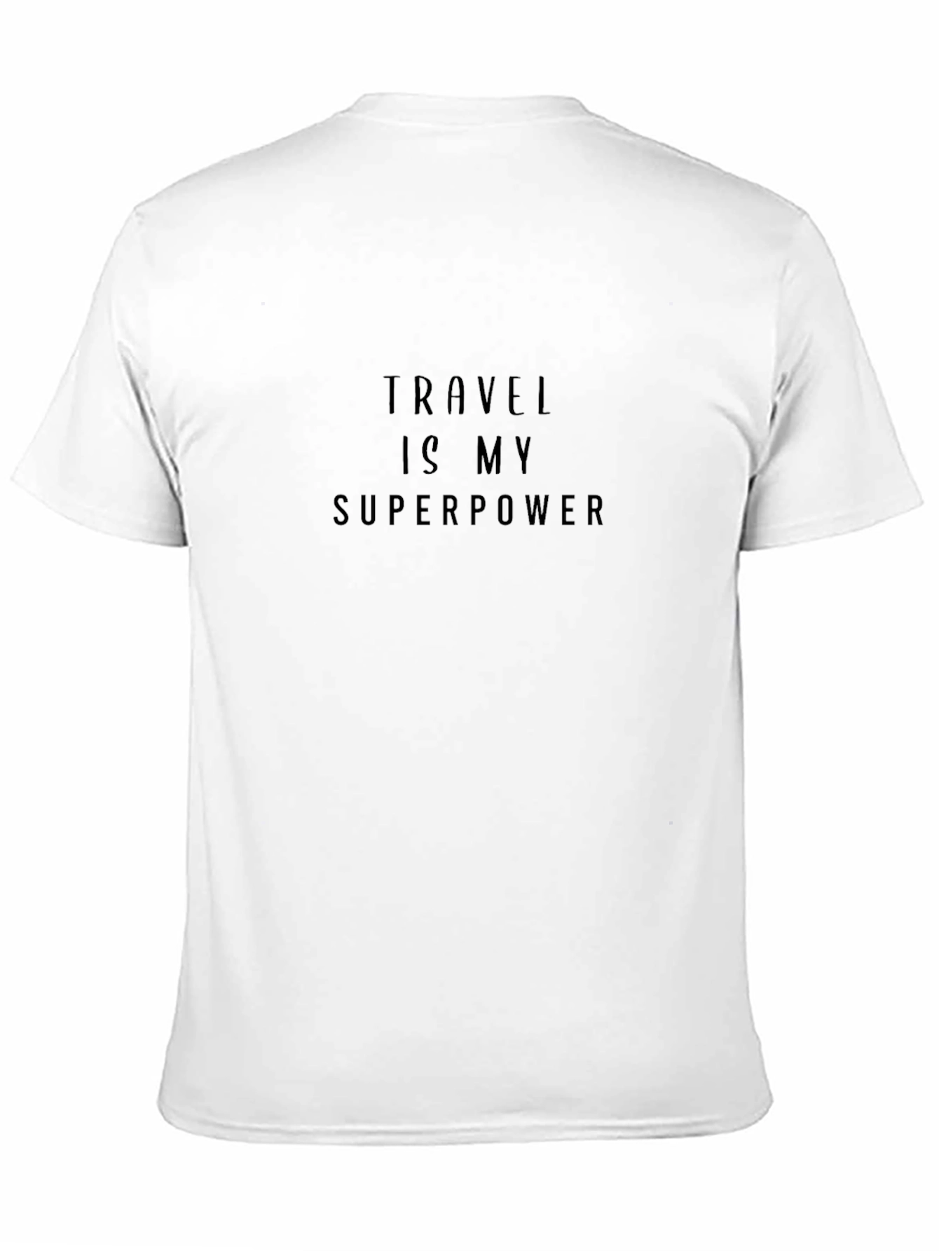Travel is My Superpower Black T-Shirt
