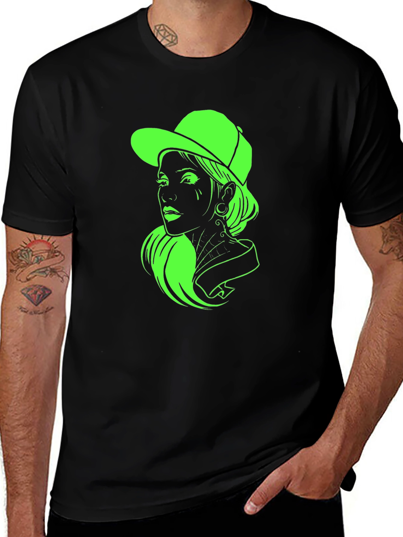 Cool Graphic Tee - Neon Girl