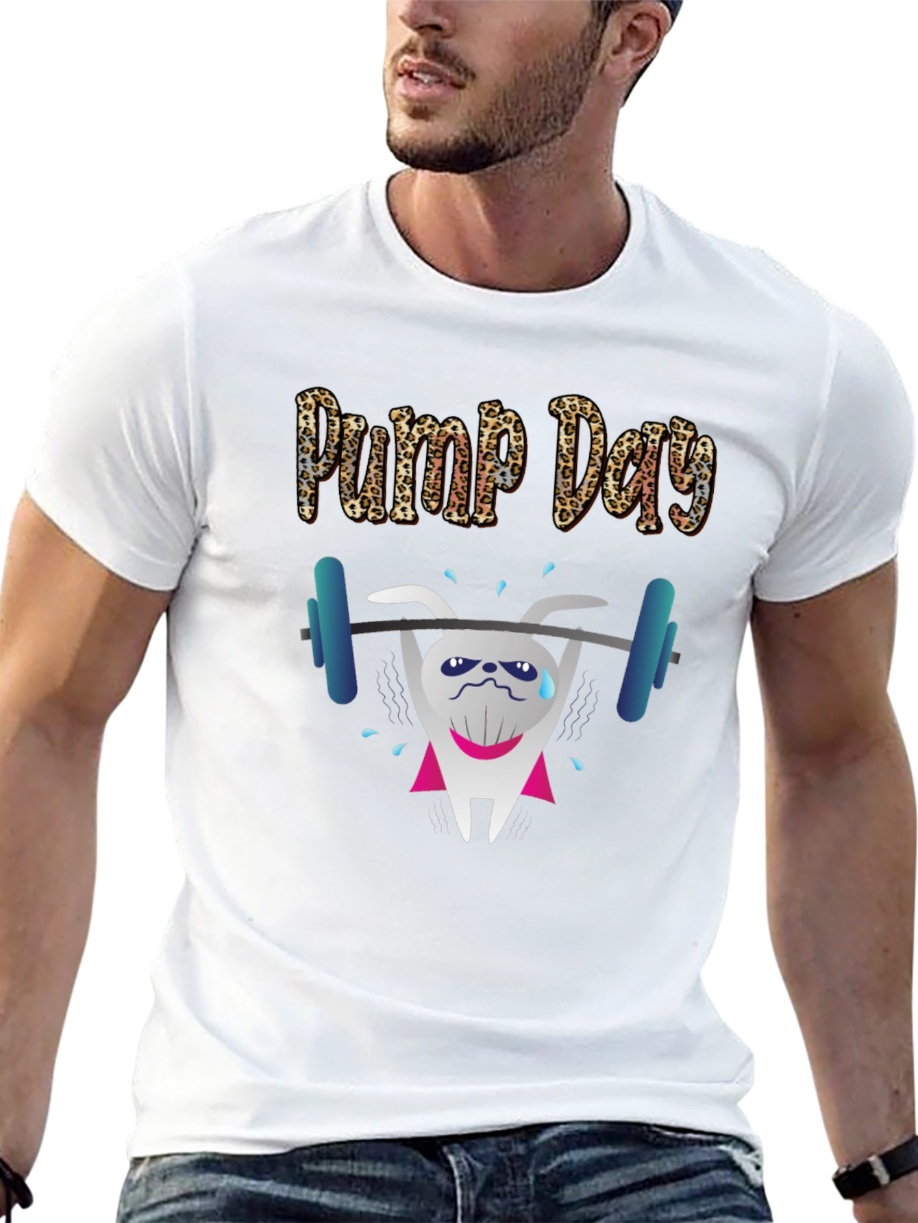 Pump Day Weightlifting Tooth T-Shirt