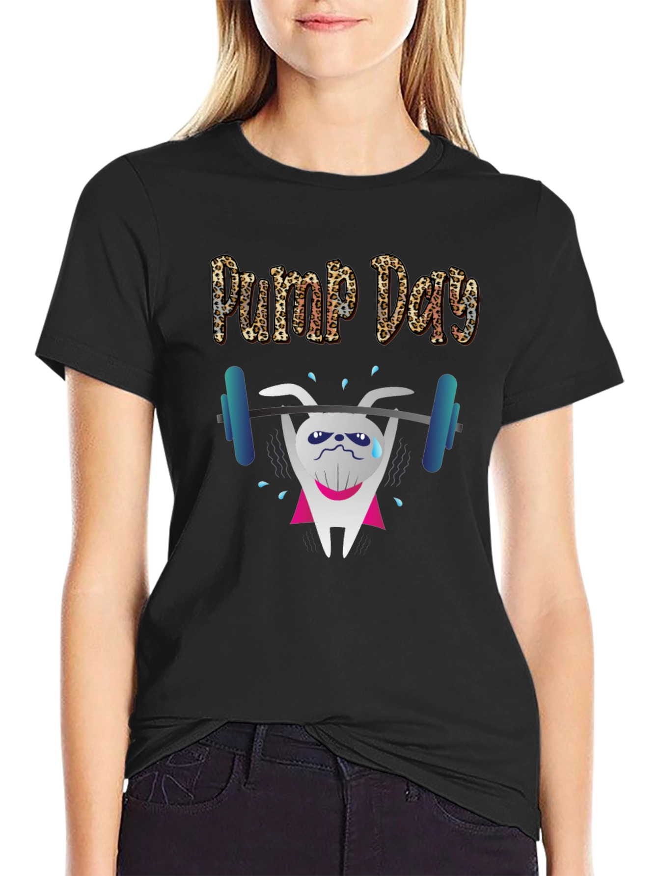Pump Day Weightlifting Tooth T-Shirt