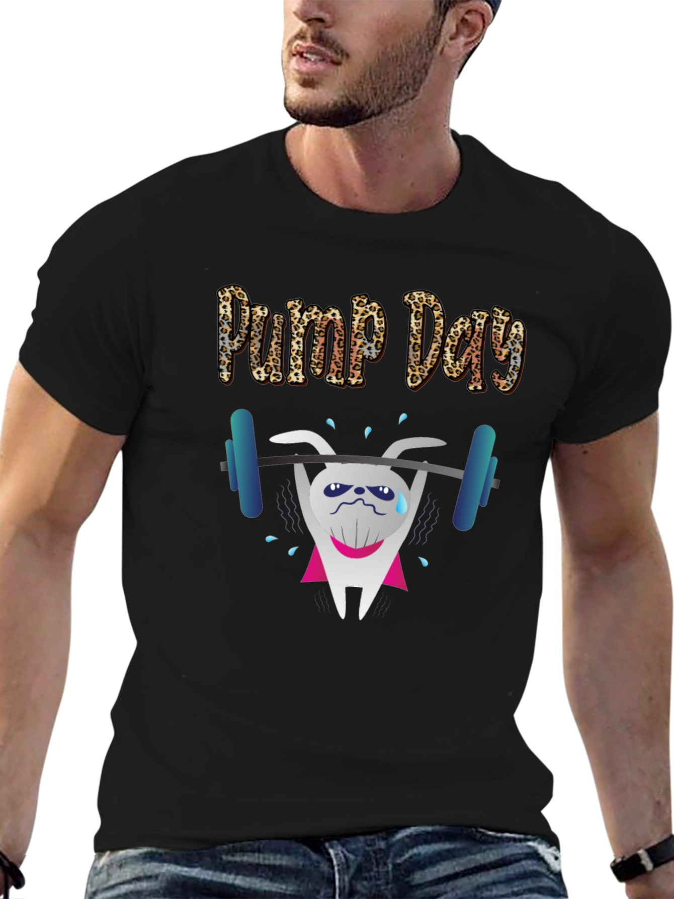 Pump Day Weightlifting Tooth T-Shirt