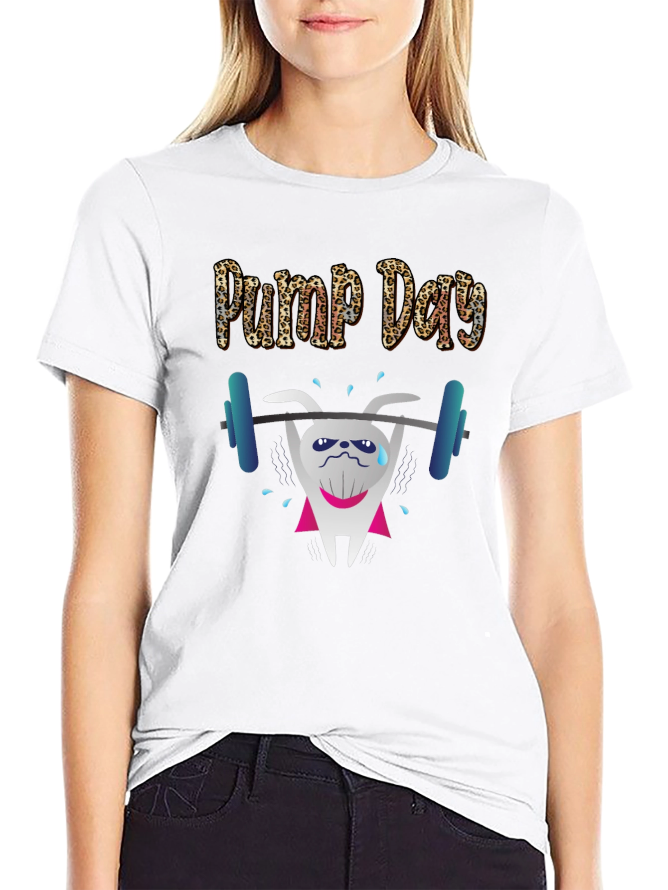 Pump Day Weightlifting Tooth T-Shirt