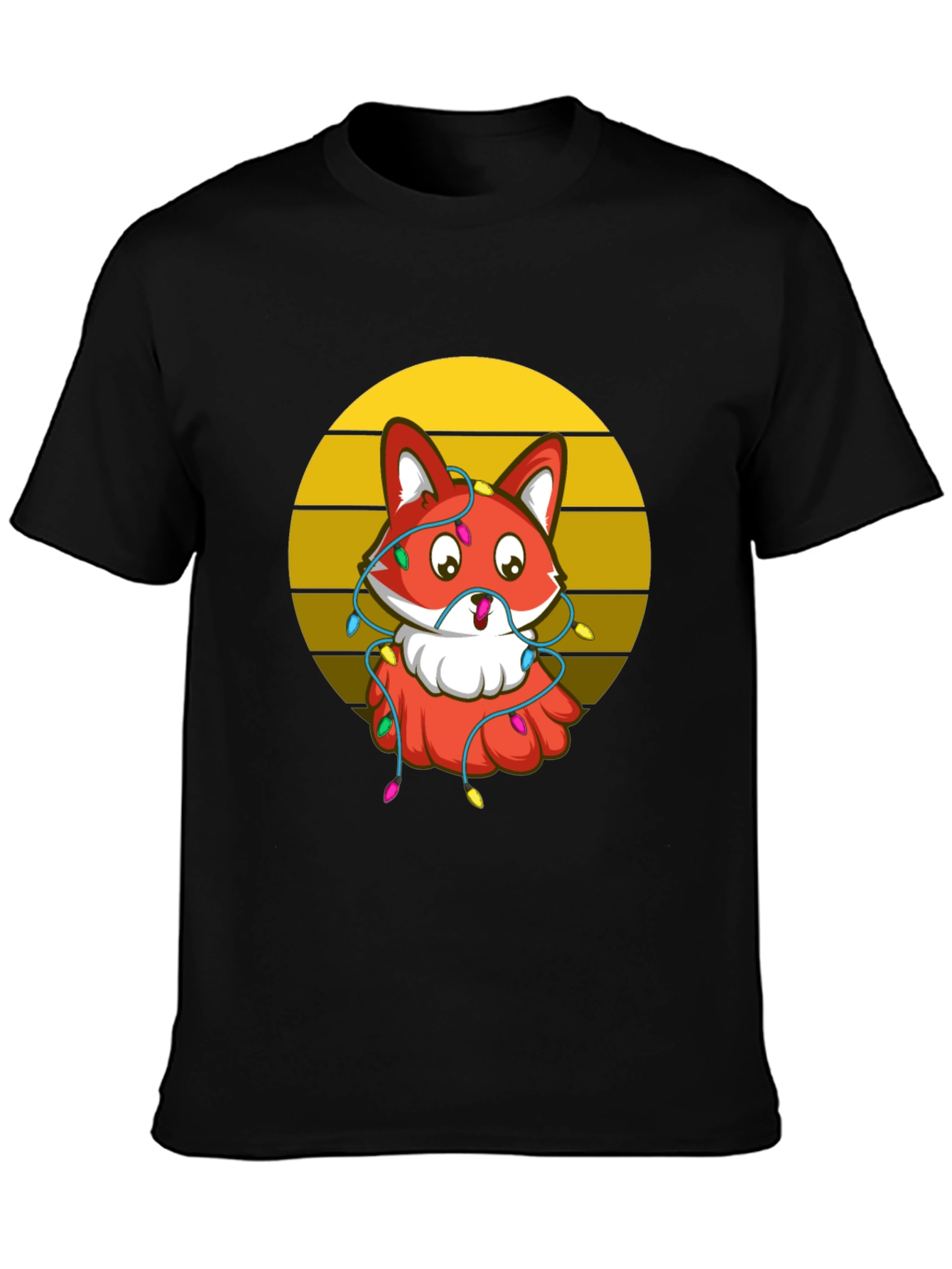 Festive Fox Graphic Tee - Holiday T-Shirt