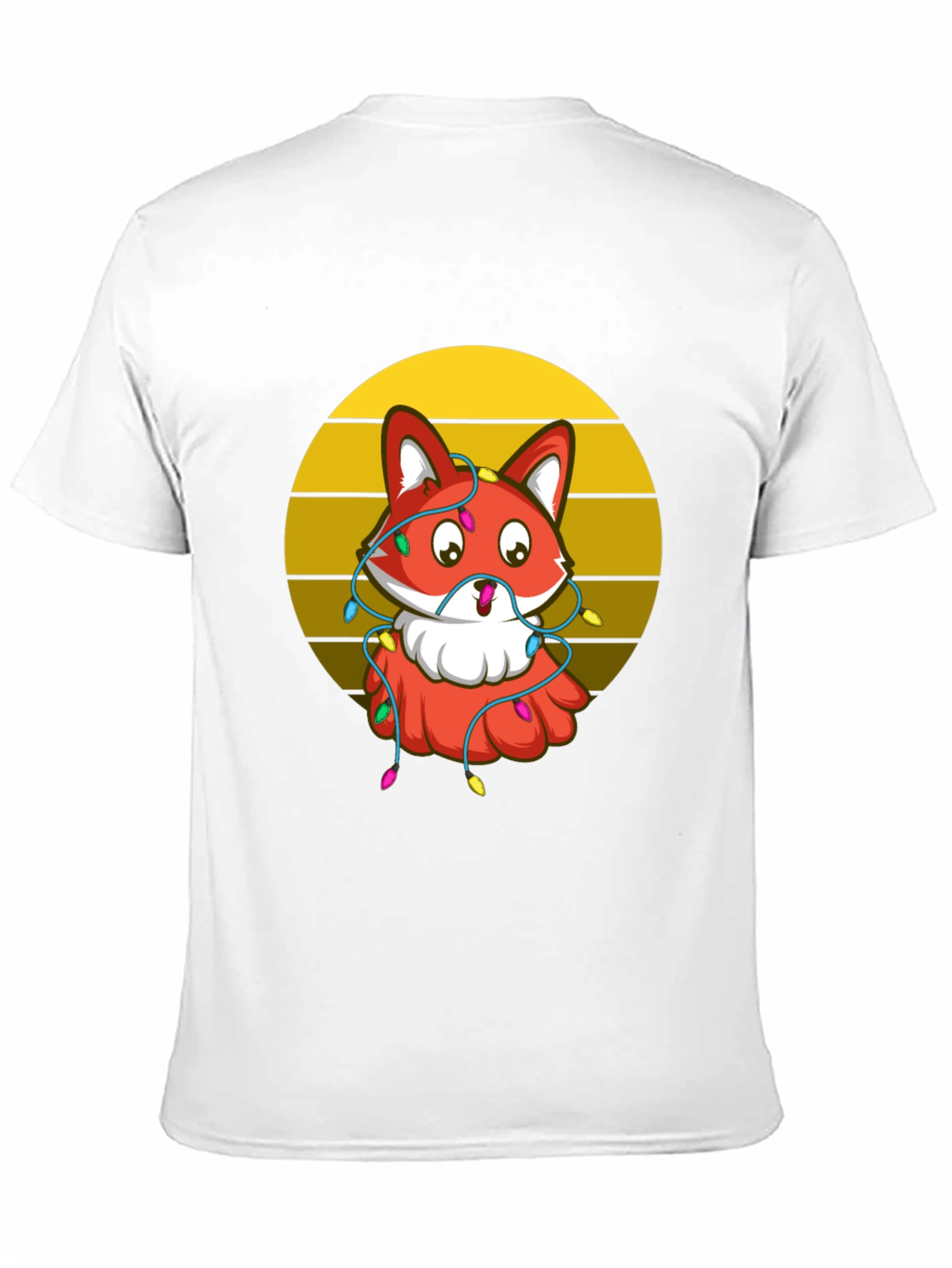 Festive Fox Graphic Tee - Holiday T-Shirt