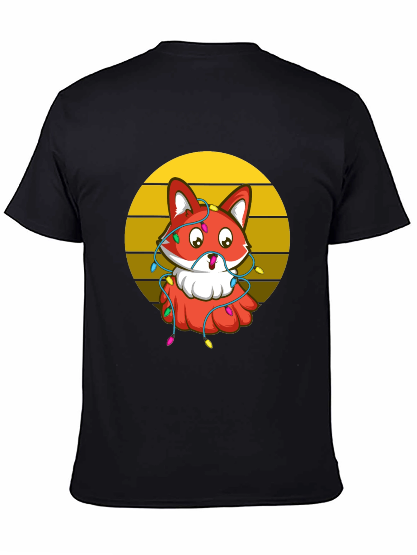 Festive Fox Graphic Tee - Holiday T-Shirt