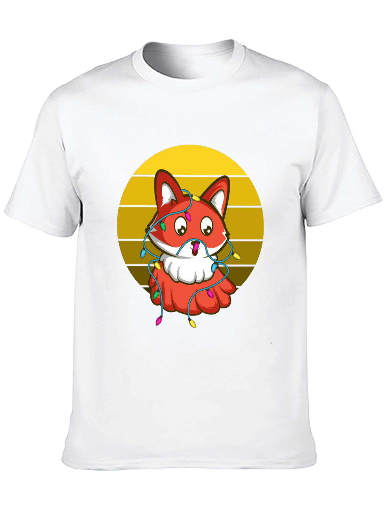 Festive Fox Graphic Tee - Holiday T-Shirt