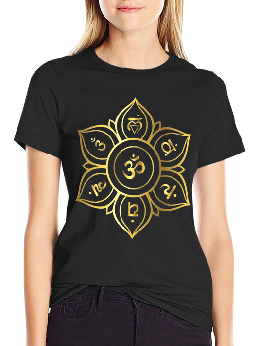 Om Mandala Black T-Shirt - Sacred Geometry Tee
