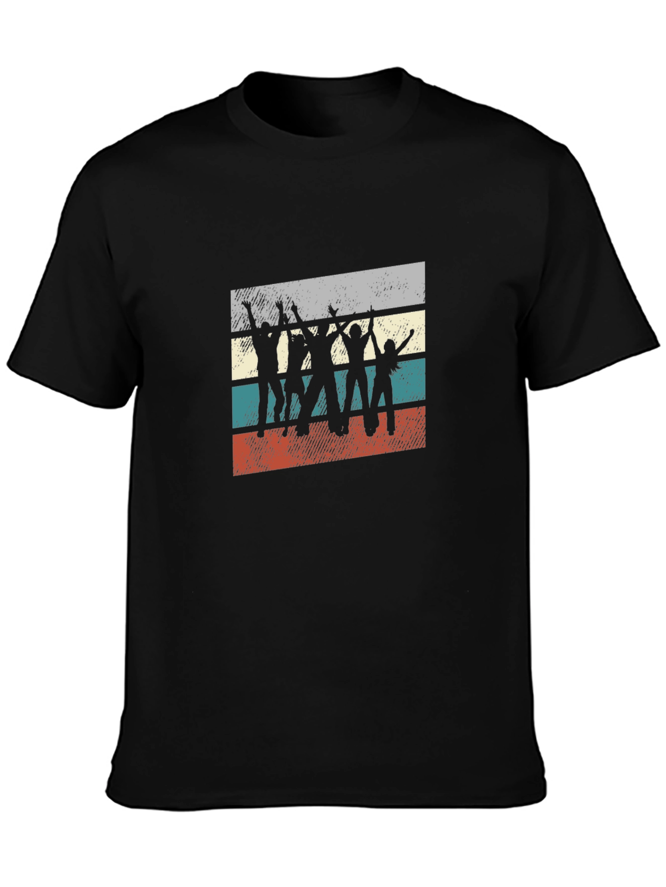 Retro Silhouette Graphic Tee - Black