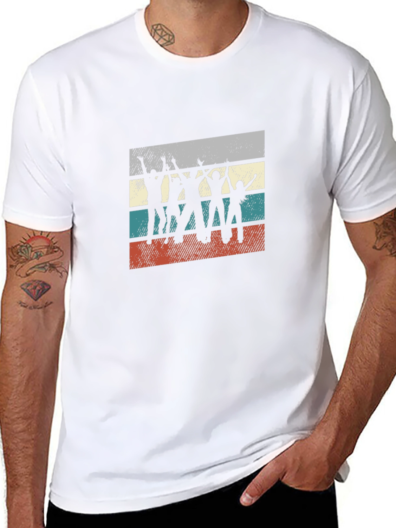 Retro Silhouette Graphic Tee - Black