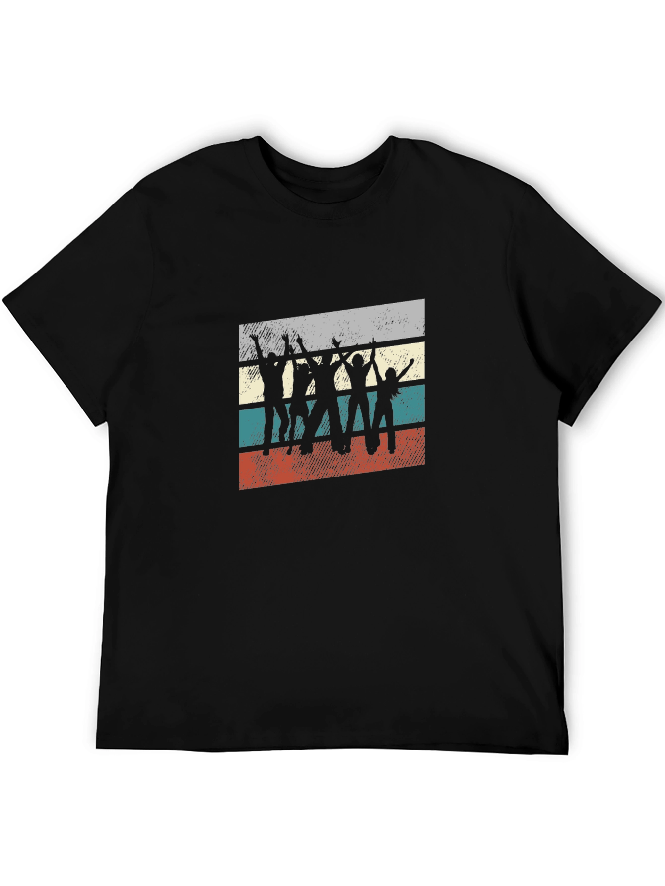Retro Silhouette Graphic Tee - Black