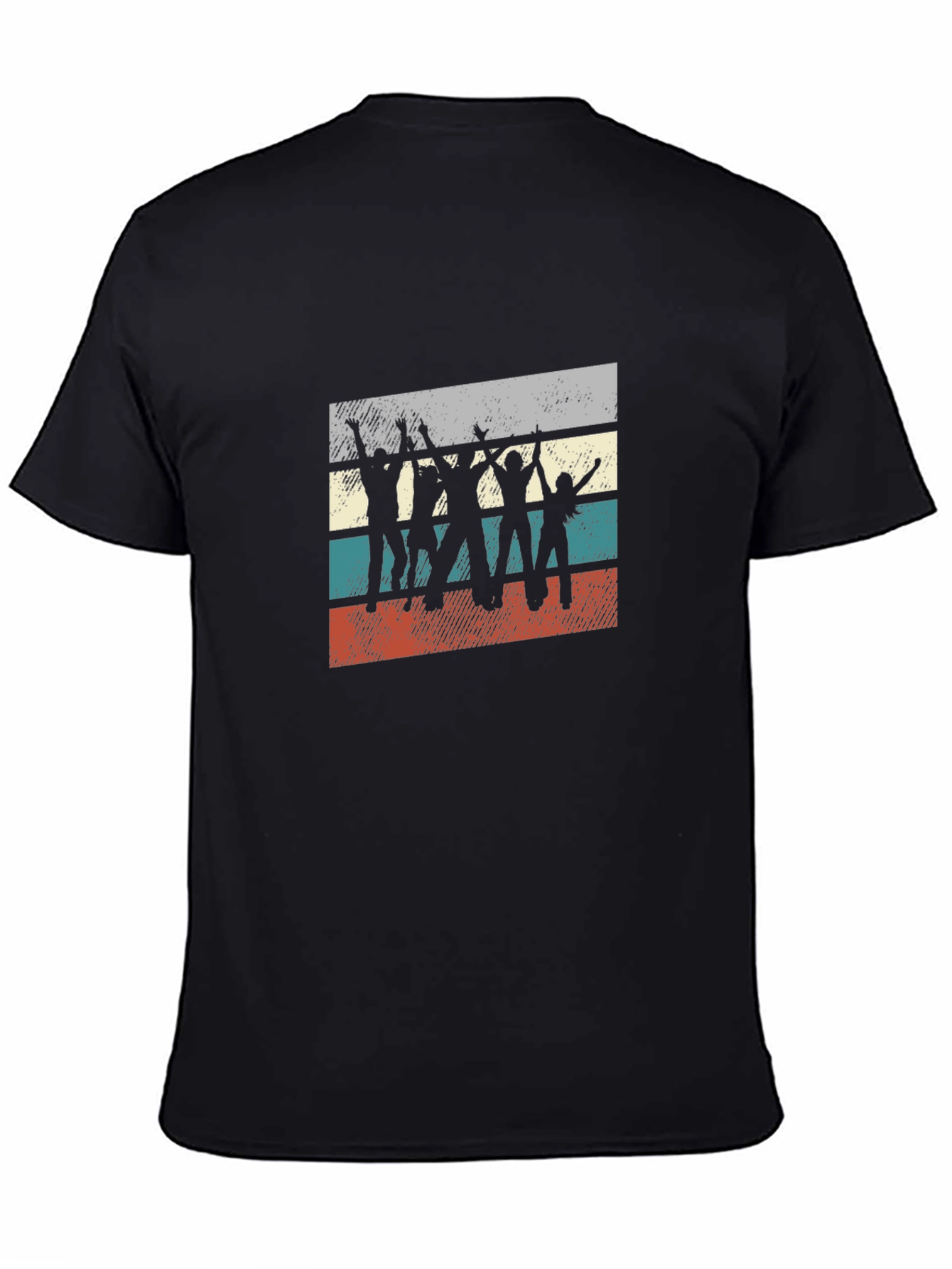 Retro Silhouette Graphic Tee - Black