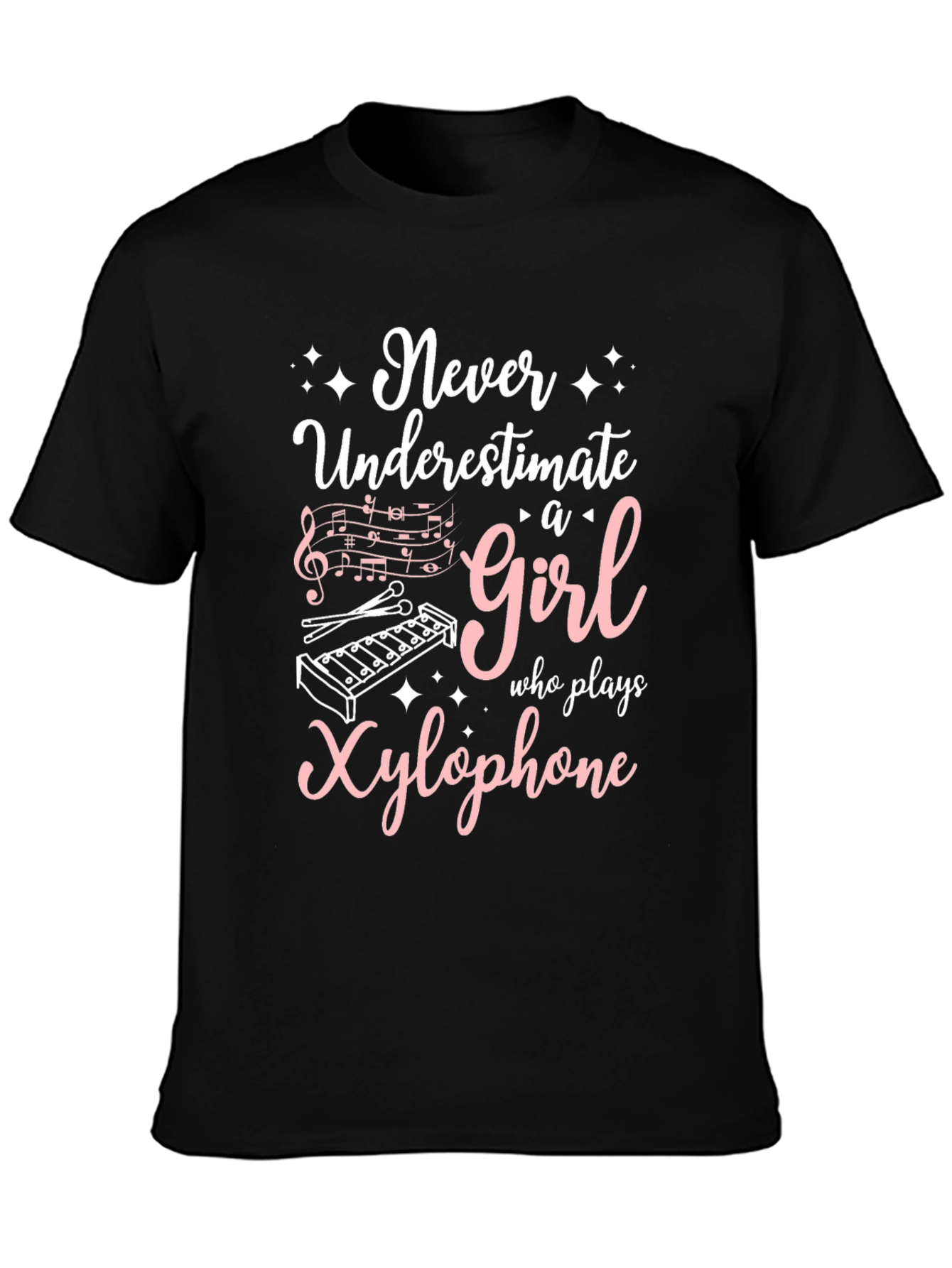 Never Underestimate a Girl Who Plays Xylophone T-Shirt