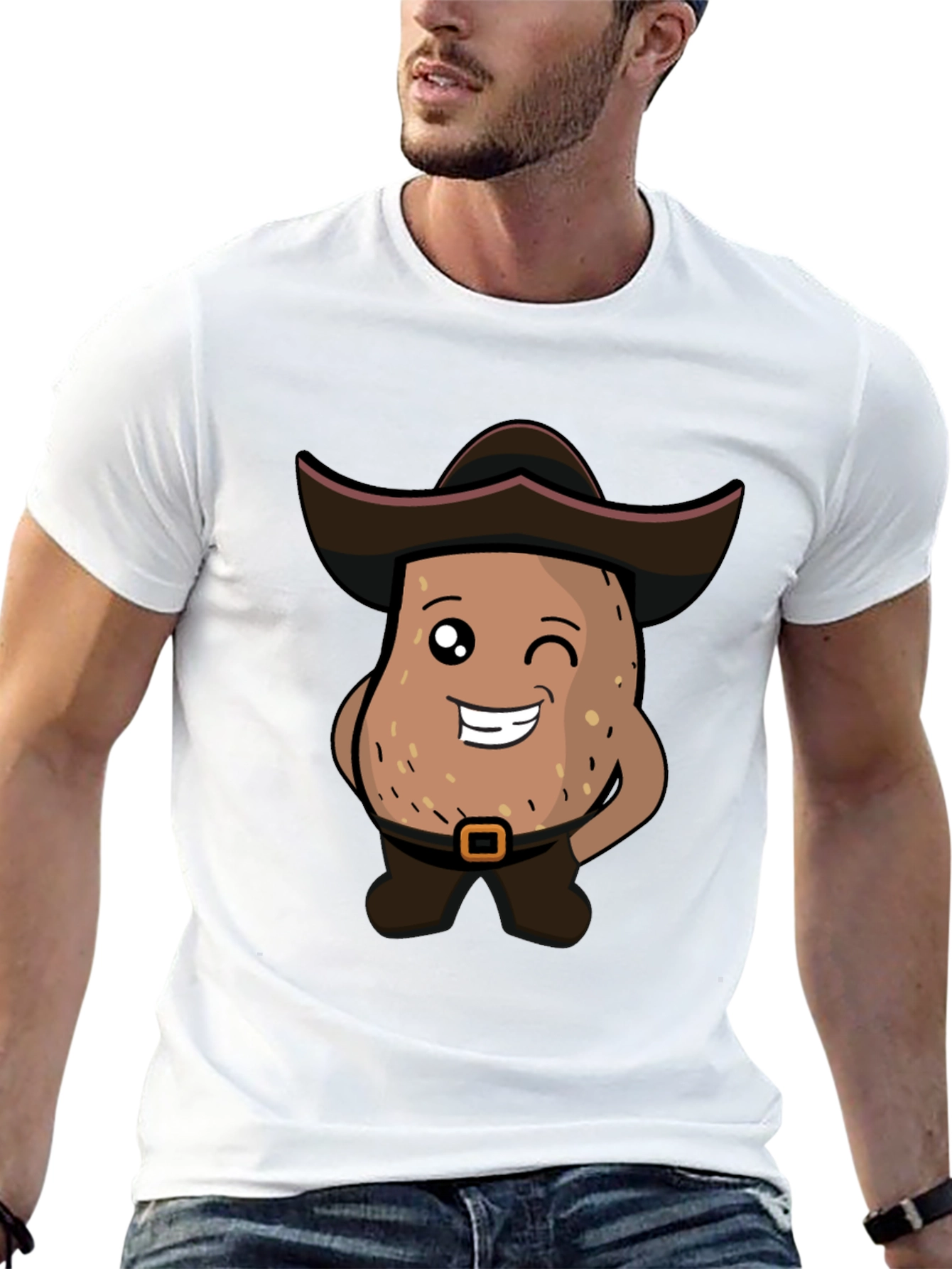 Funny Potato Man Cartoon T-Shirt